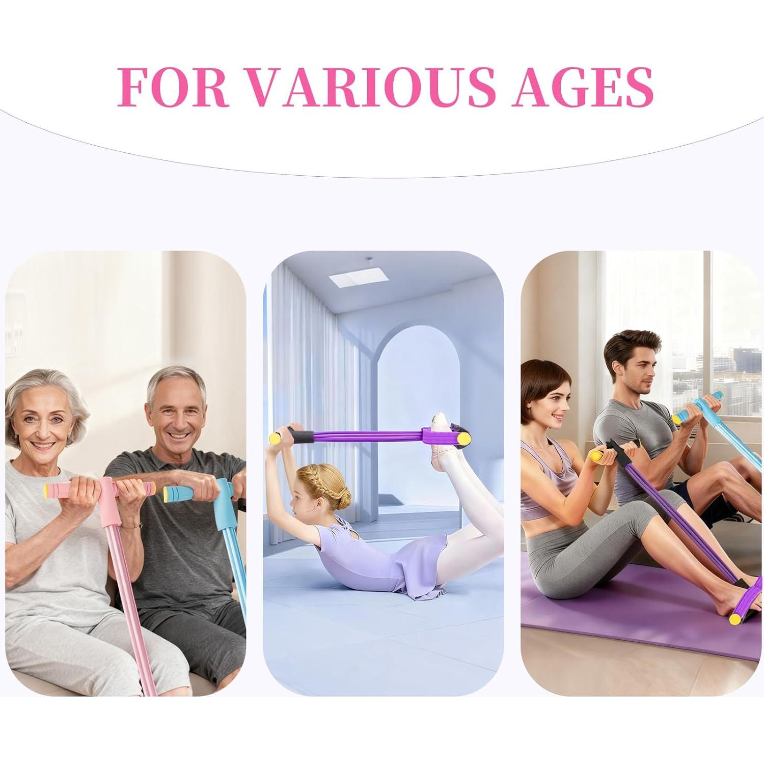 Bandas de Resistencia Spechance con Pedal y Mangos - 6 Tubos