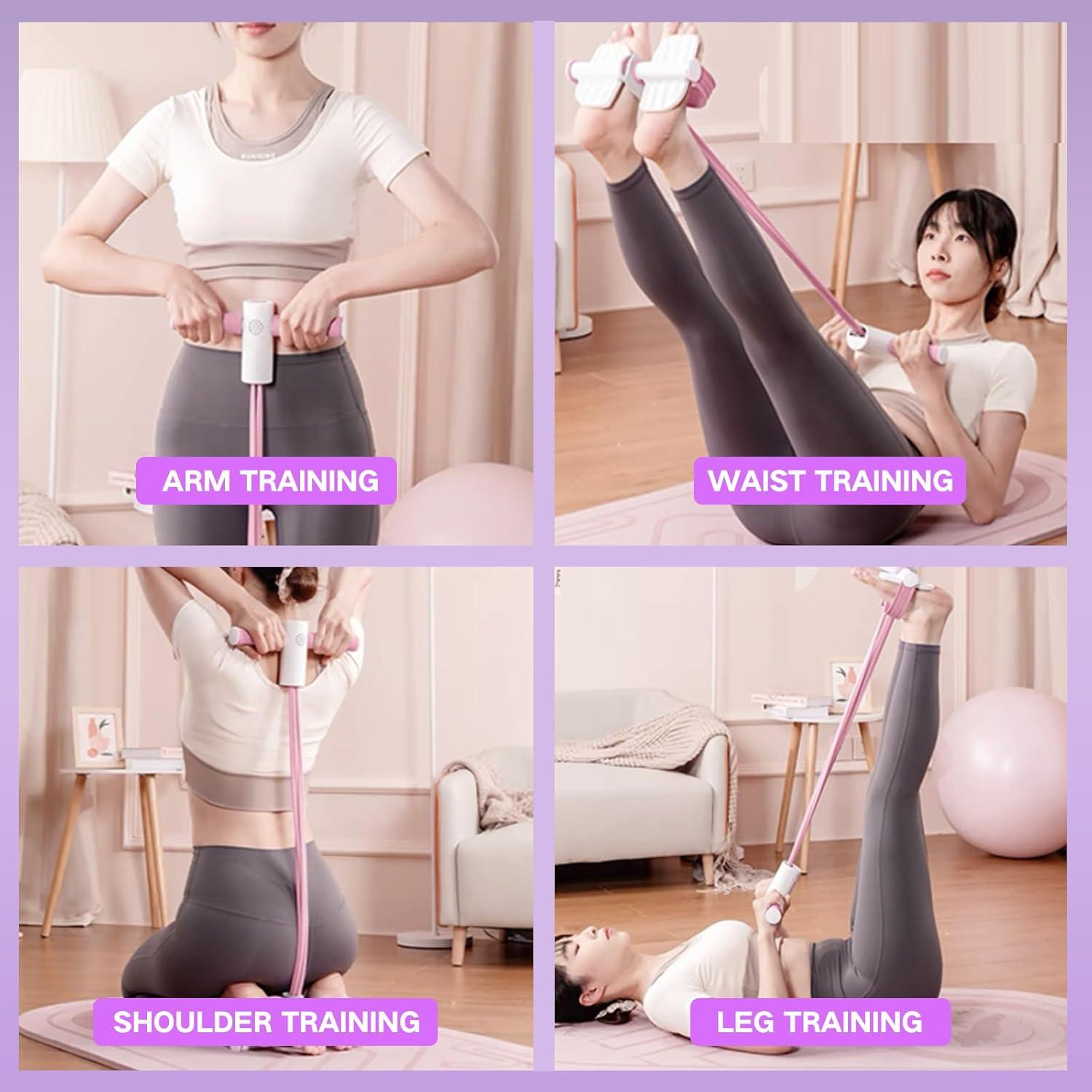 Cuerda de Resistencia con Pedal MaxKite 6 Tubos Rosa