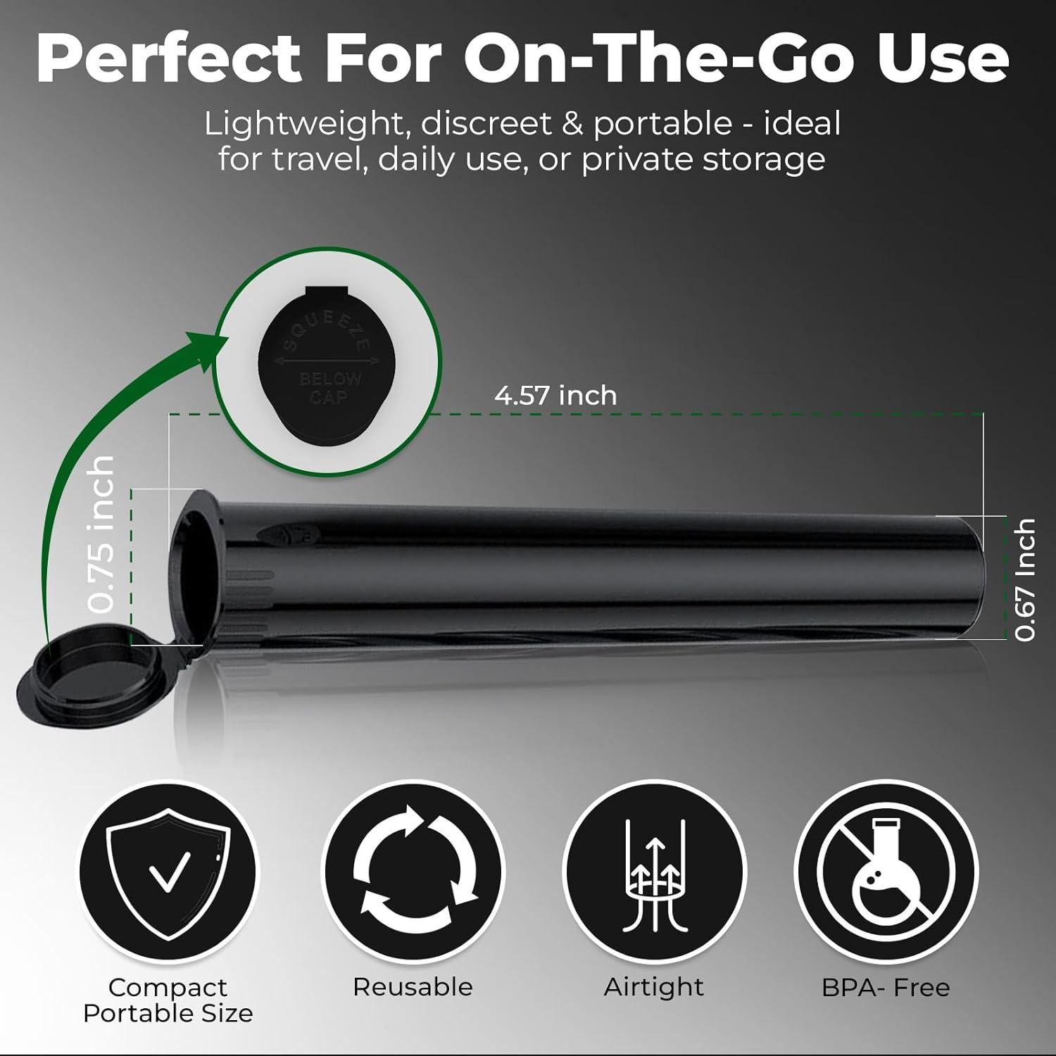 Botella de Píldoras Mini BIKO 116mm 10-Pack A Prueba de Agua