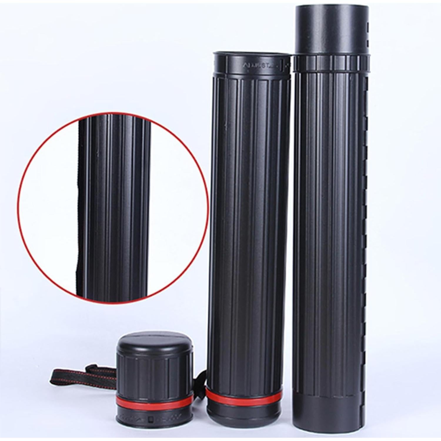 Tubo Telescópico DEWEL para Póster y Caña de Pescar XL Negro