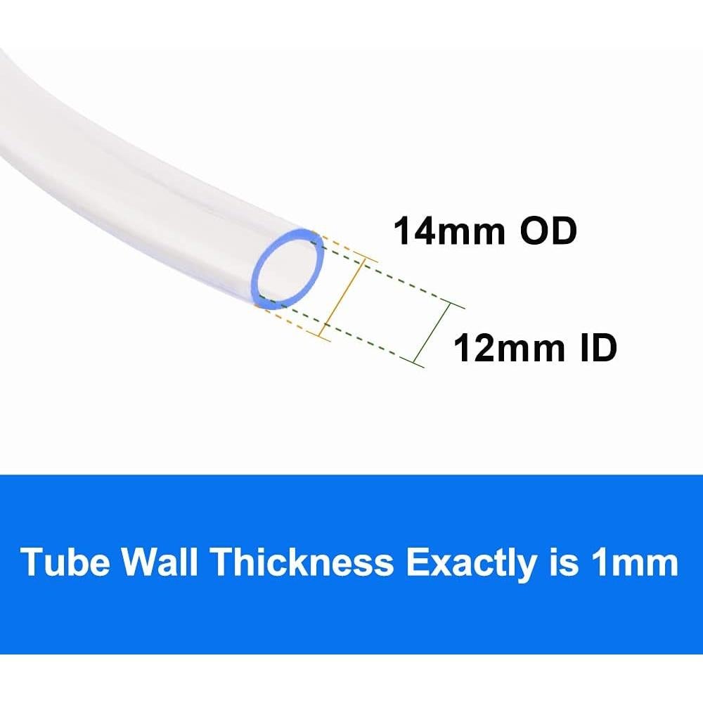 Tubo de PVC Flexible QuQuyi 12mm ID x 14mm OD 1.0m