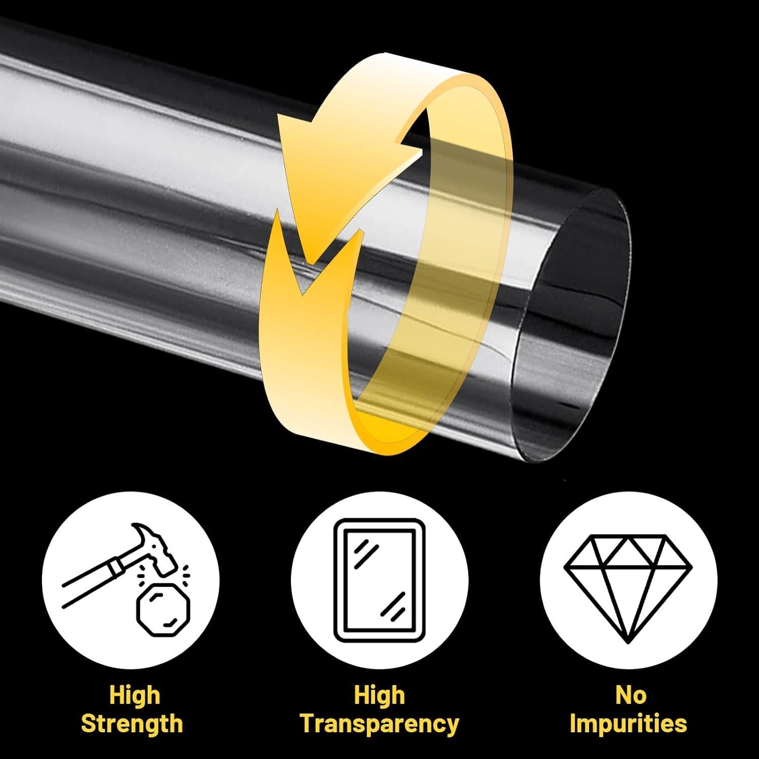 Tubo PETG Claro 2 Pcs 150 mm x 400 mm para Enfriamiento PC
