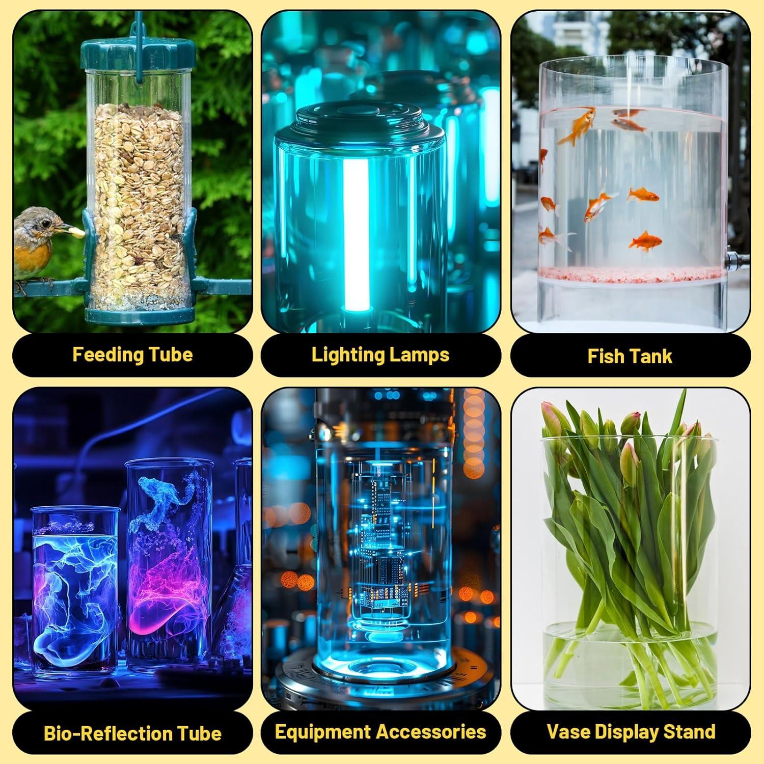 Tubo PETG Claro 2 Pcs 150 mm x 400 mm para Enfriamiento PC