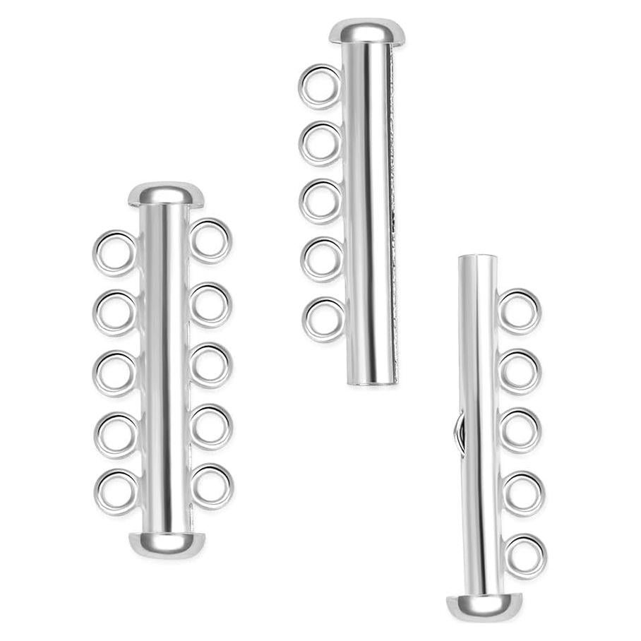 Cierre de Tubo de Plata Esterlina Adabele 2pcs 30.4mm 5 Cuerdas