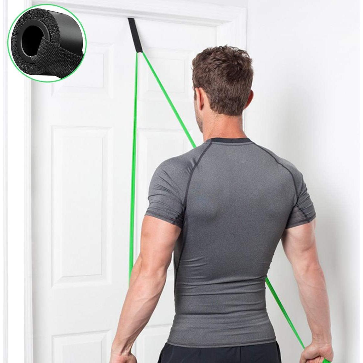 Anclaje de puerta EddHomes para bandas de resistencia - Negro