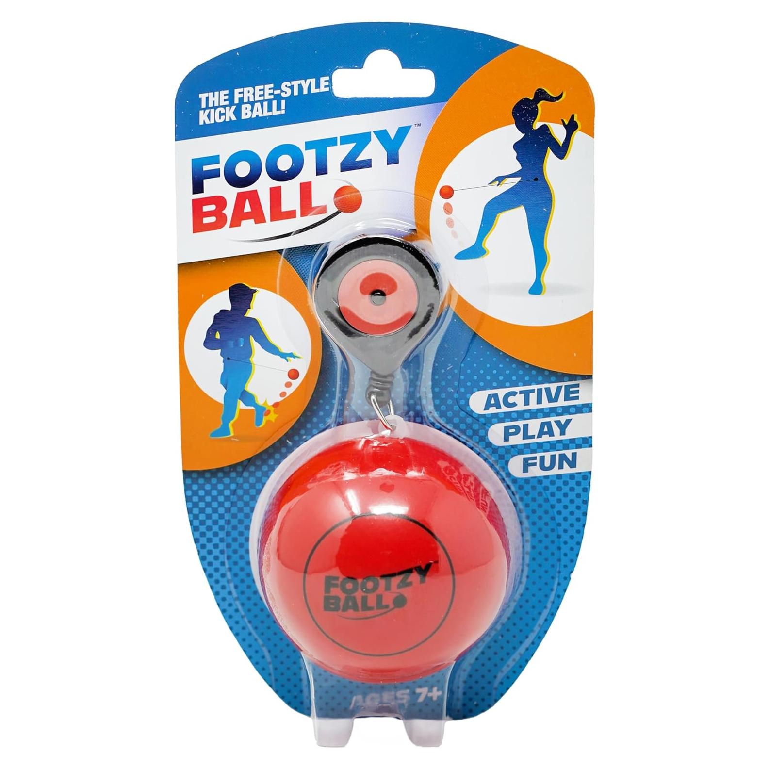 Pelota de Patada Retráctil Blue Orange FootzyBall - Juguete Activo