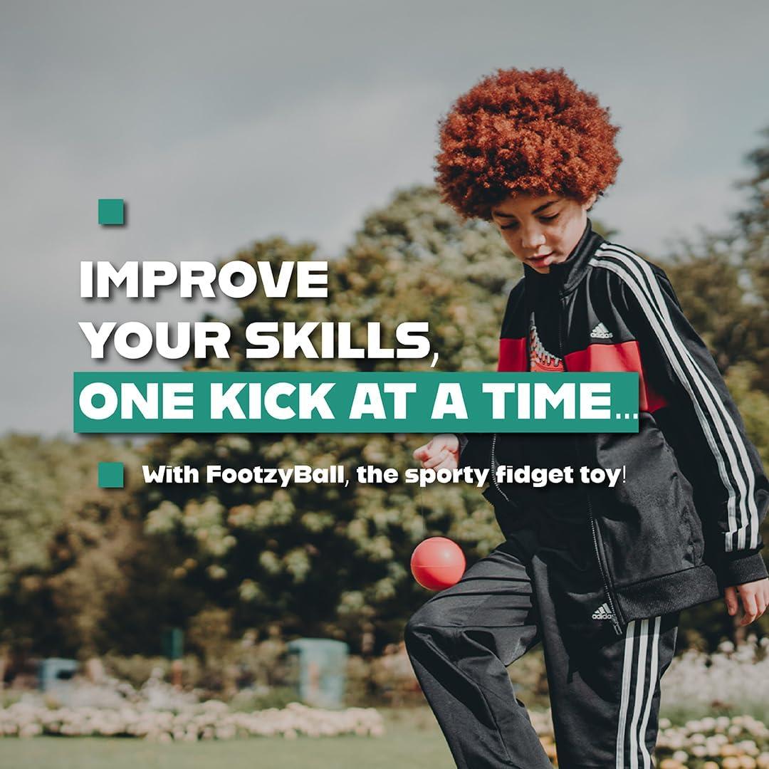 Pelota de Patada Retráctil Blue Orange FootzyBall - Juguete Activo