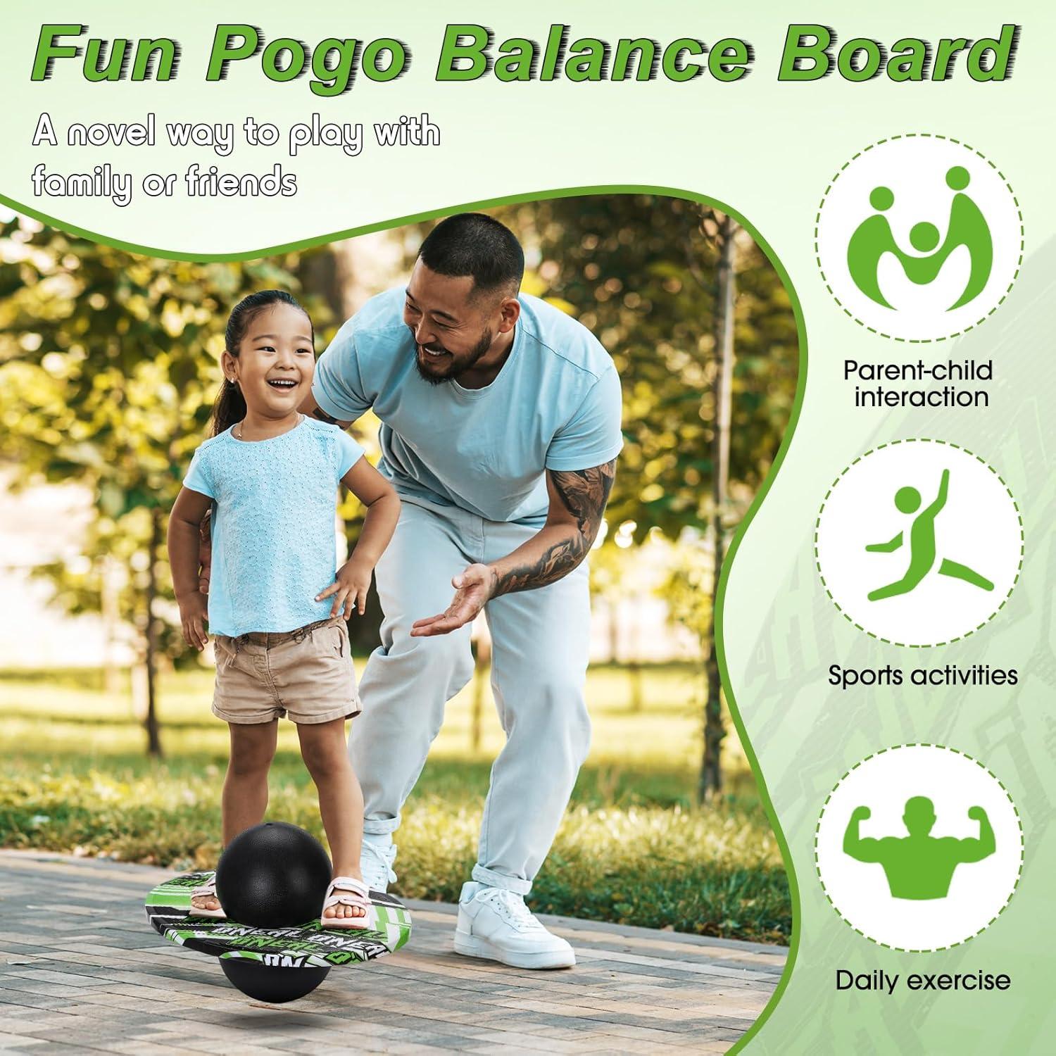 Pelota Pogo WinnerWhy para Niños hasta 32.9kg Verde/Negro