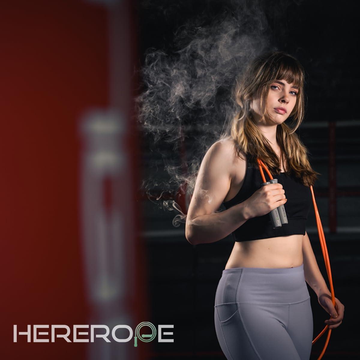 Cuerda de Salto con Peso Hererope 2.49m Ajustable Naranja