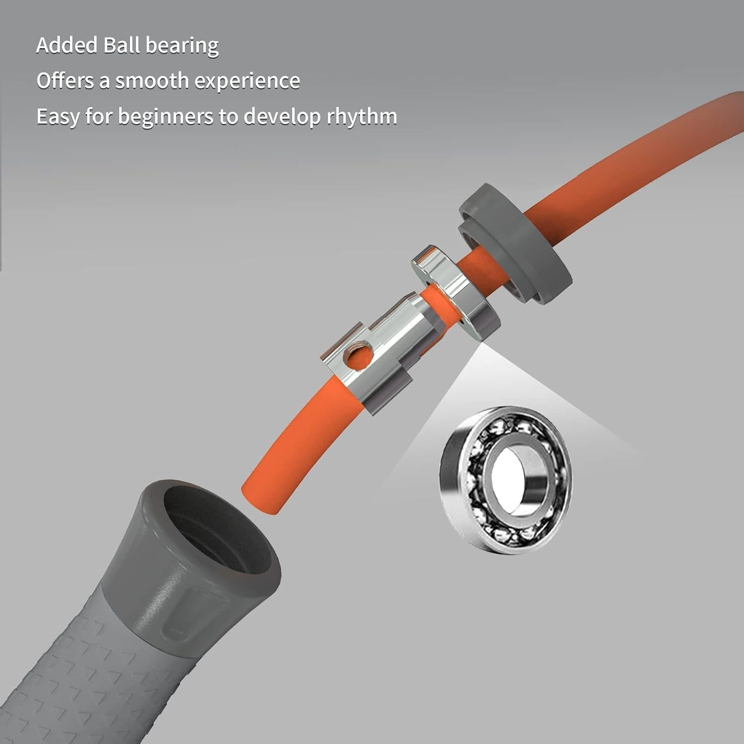 Cuerda de Salto con Peso Hererope 2.49m Ajustable Naranja