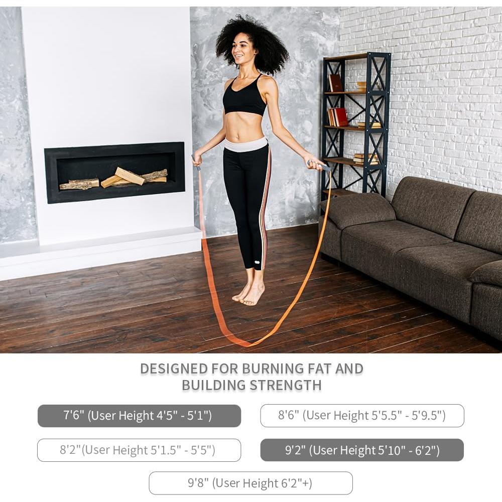 Cuerda de Salto con Peso Hererope 2.49m Ajustable Naranja
