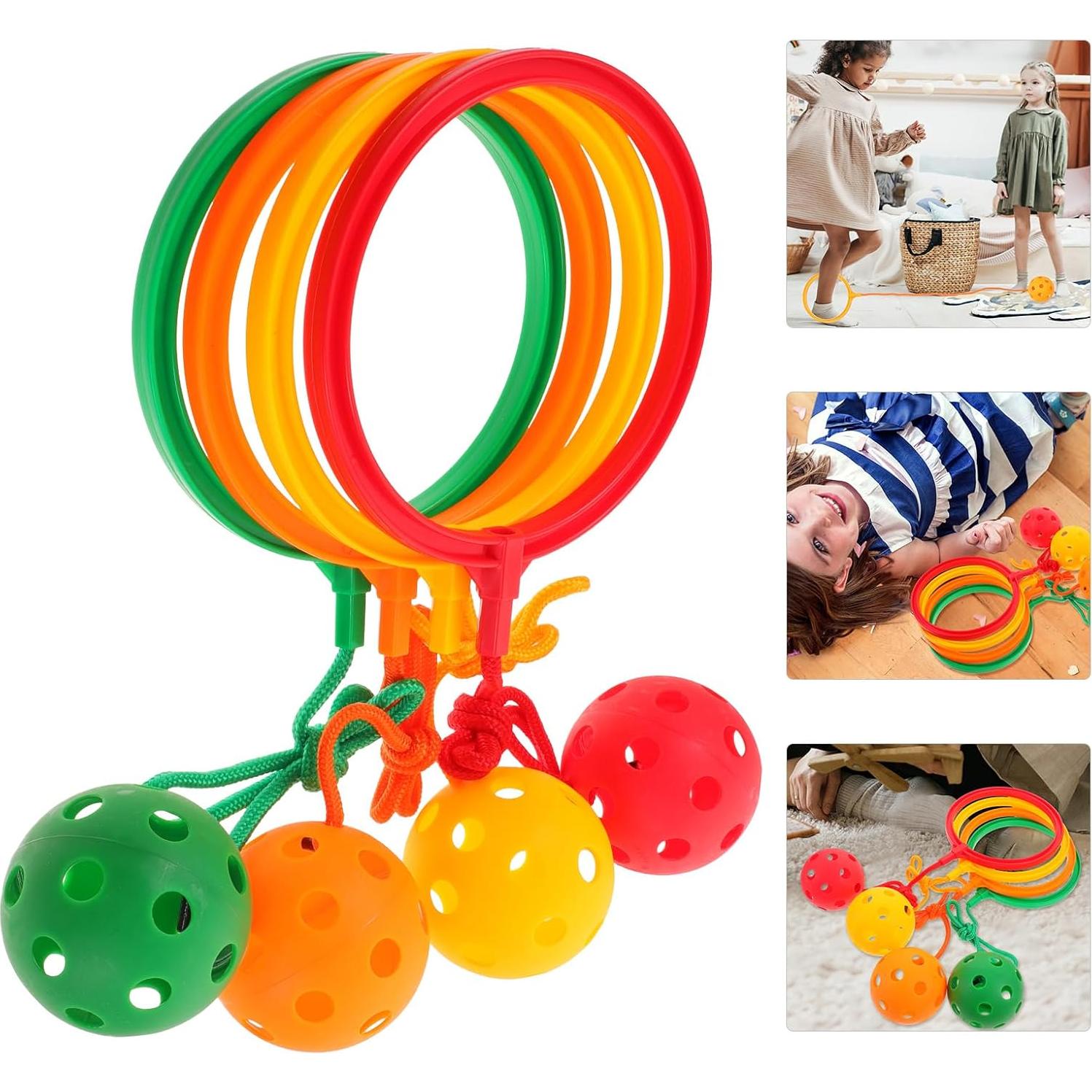 Kisangel Juguetes de Anillo Saltar 4 Piezas para Ejercicio