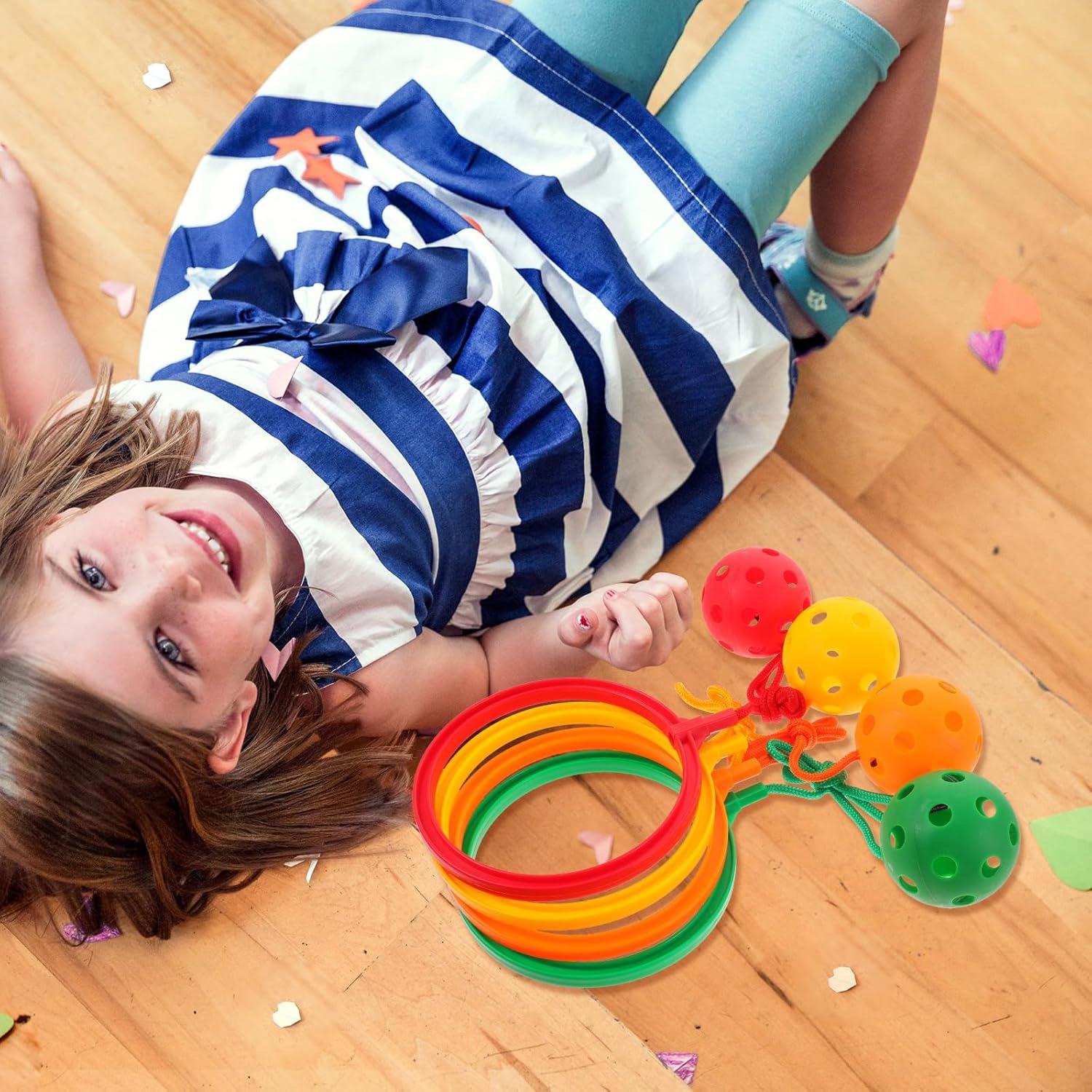 Kisangel Juguetes de Anillo Saltar 4 Piezas para Ejercicio