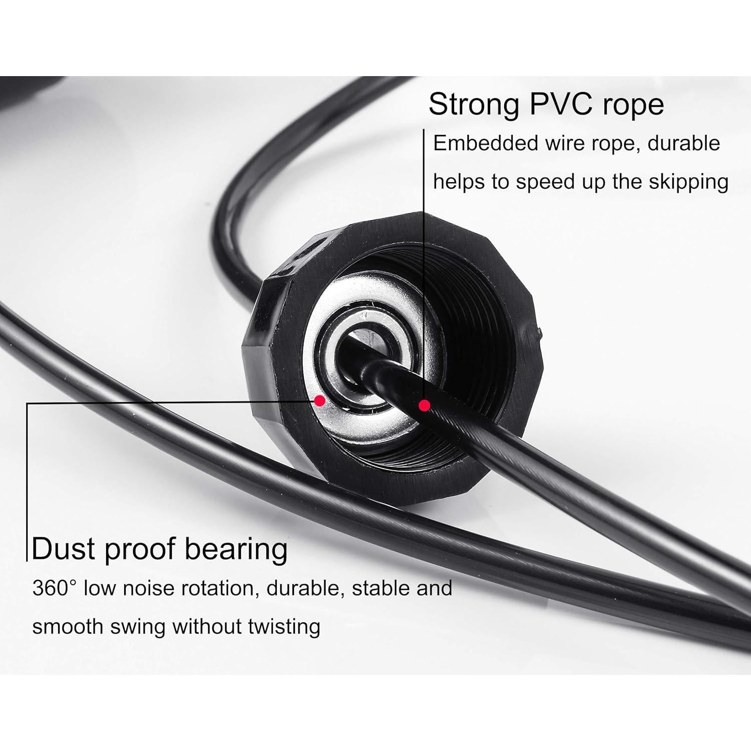 Cuerda de Saltar Ajustable BOOMIBOO 2.8m Antienredos Fitness