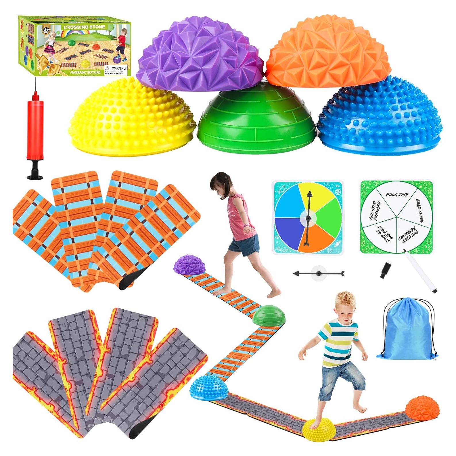 Piedras de Equilibrio IVENRXIU con Alfombrillas y Pelota - 2.2 kg