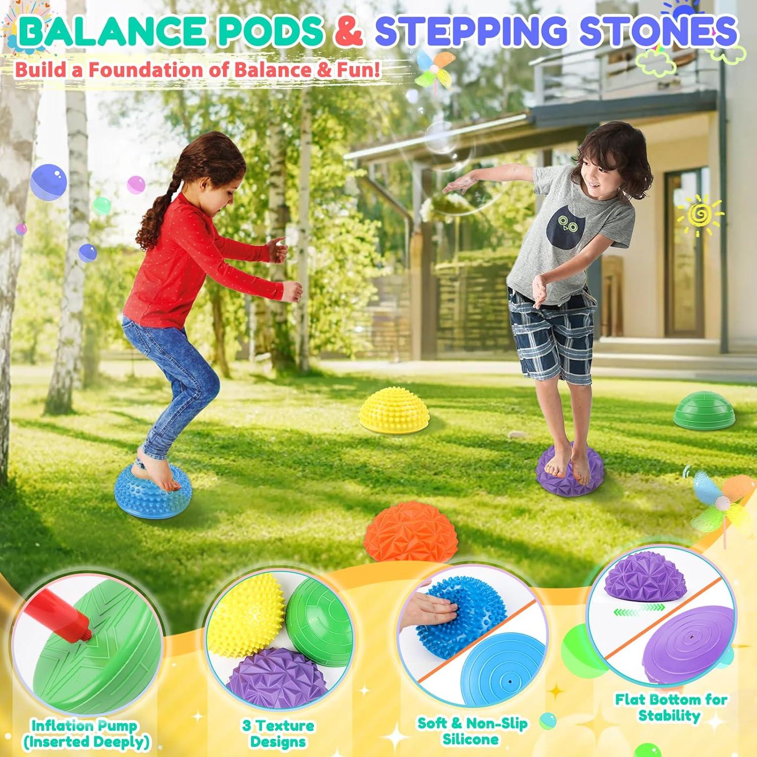 Piedras de Equilibrio IVENRXIU con Alfombrillas y Pelota - 2.2 kg