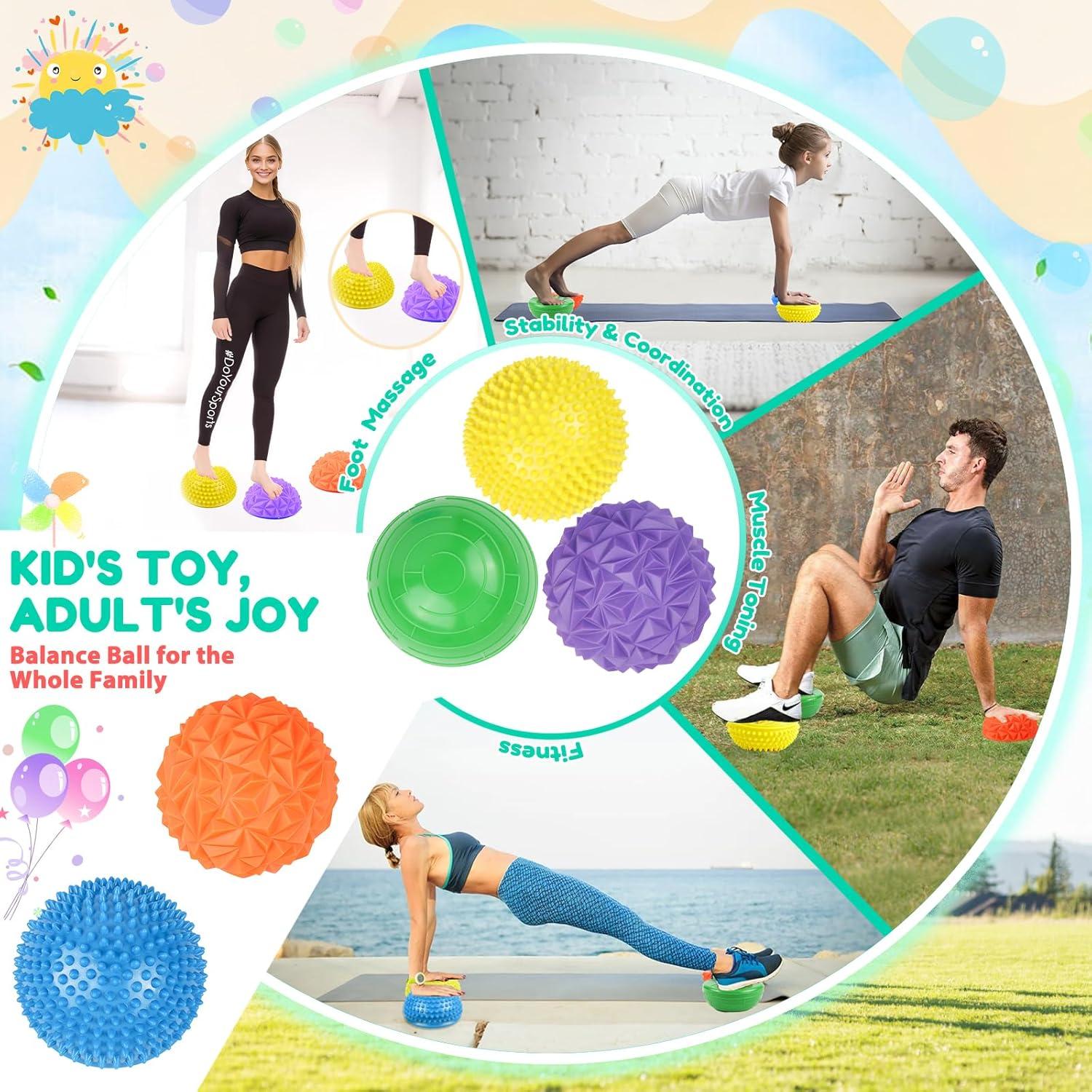 Piedras de Equilibrio IVENRXIU con Alfombrillas y Pelota - 2.2 kg