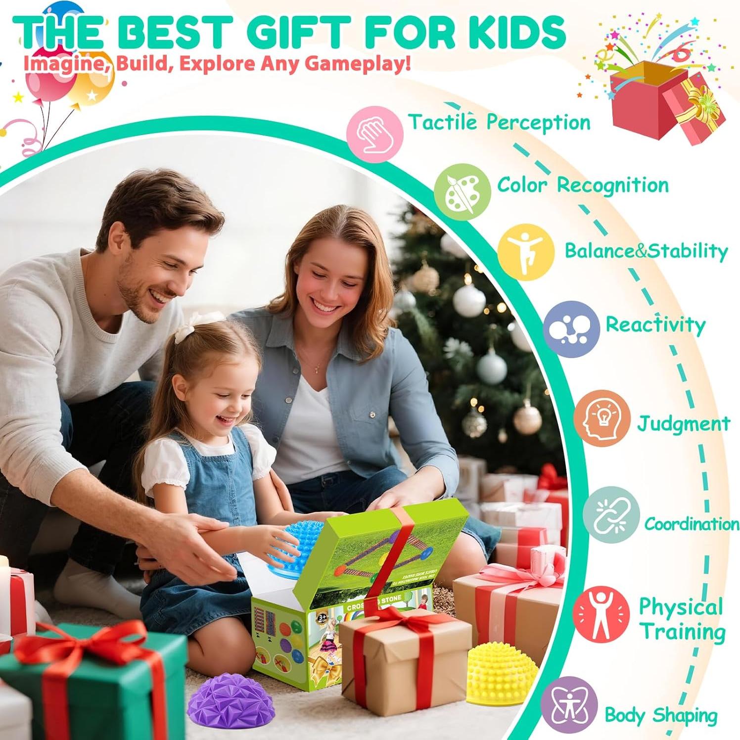 Piedras de Equilibrio IVENRXIU con Alfombrillas y Pelota - 2.2 kg