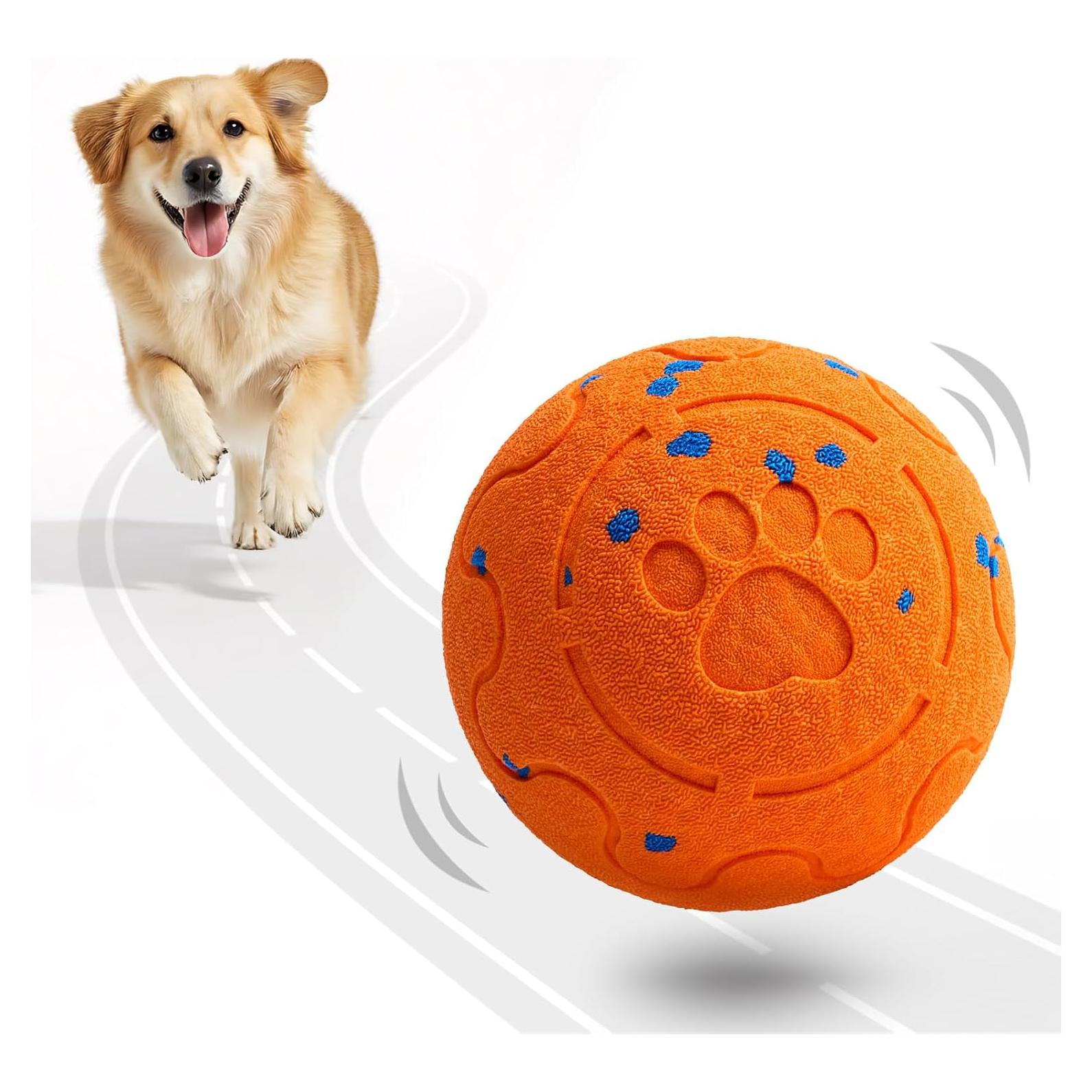 Pelota Interactiva para Perros Fsitego Naranja - Rebotante y Recargable