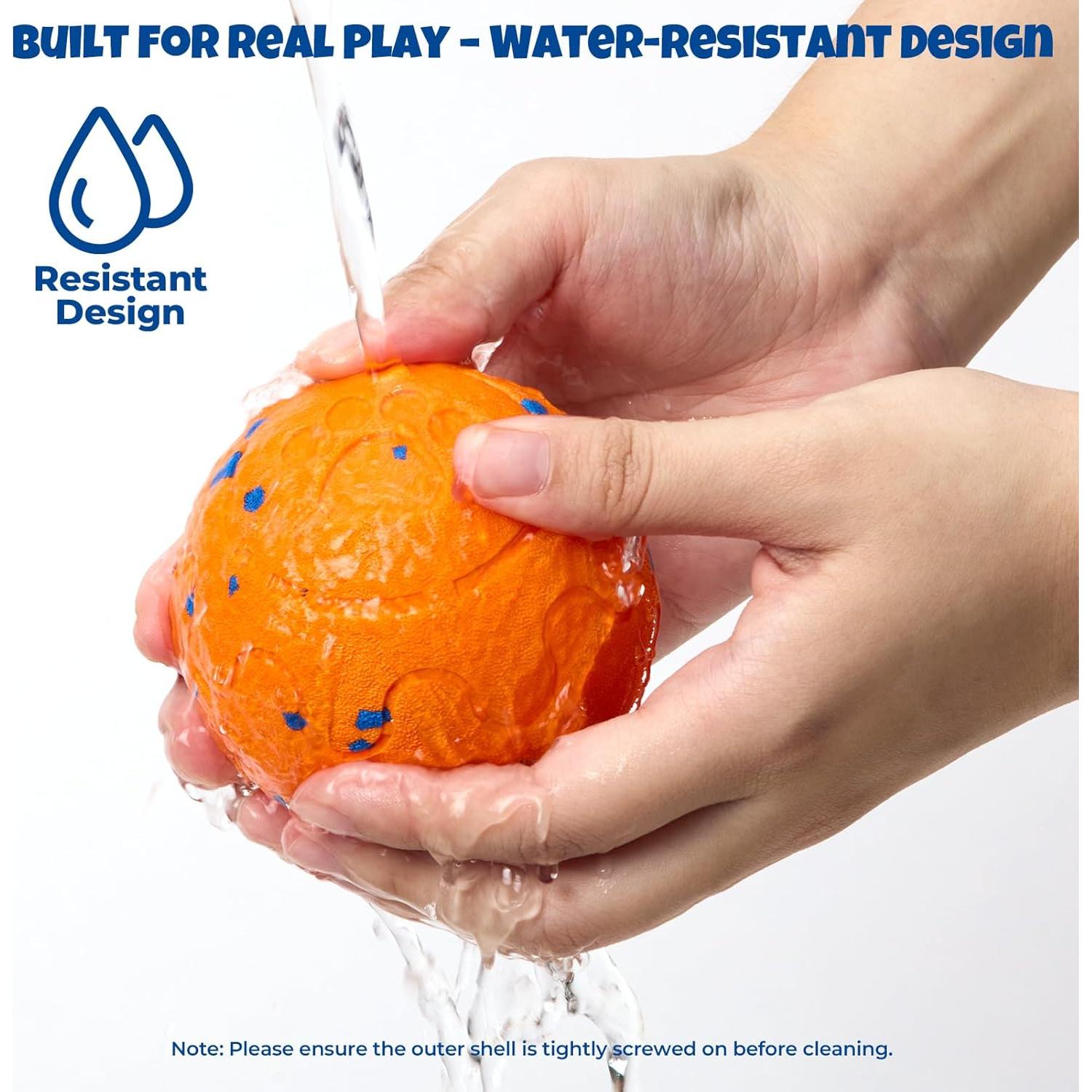 Pelota Interactiva para Perros Fsitego Naranja - Rebotante y Recargable