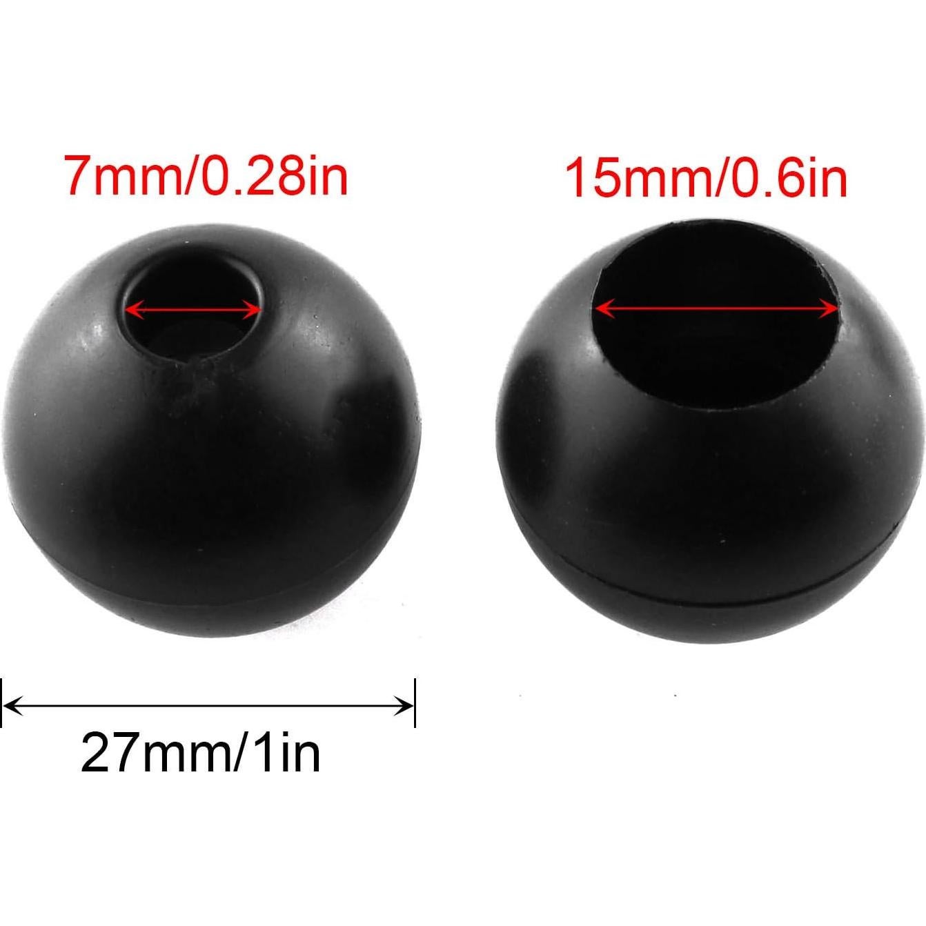 15 Bolas de Plástico Bungee 28mm JCBIZ para Cuerda Elástica