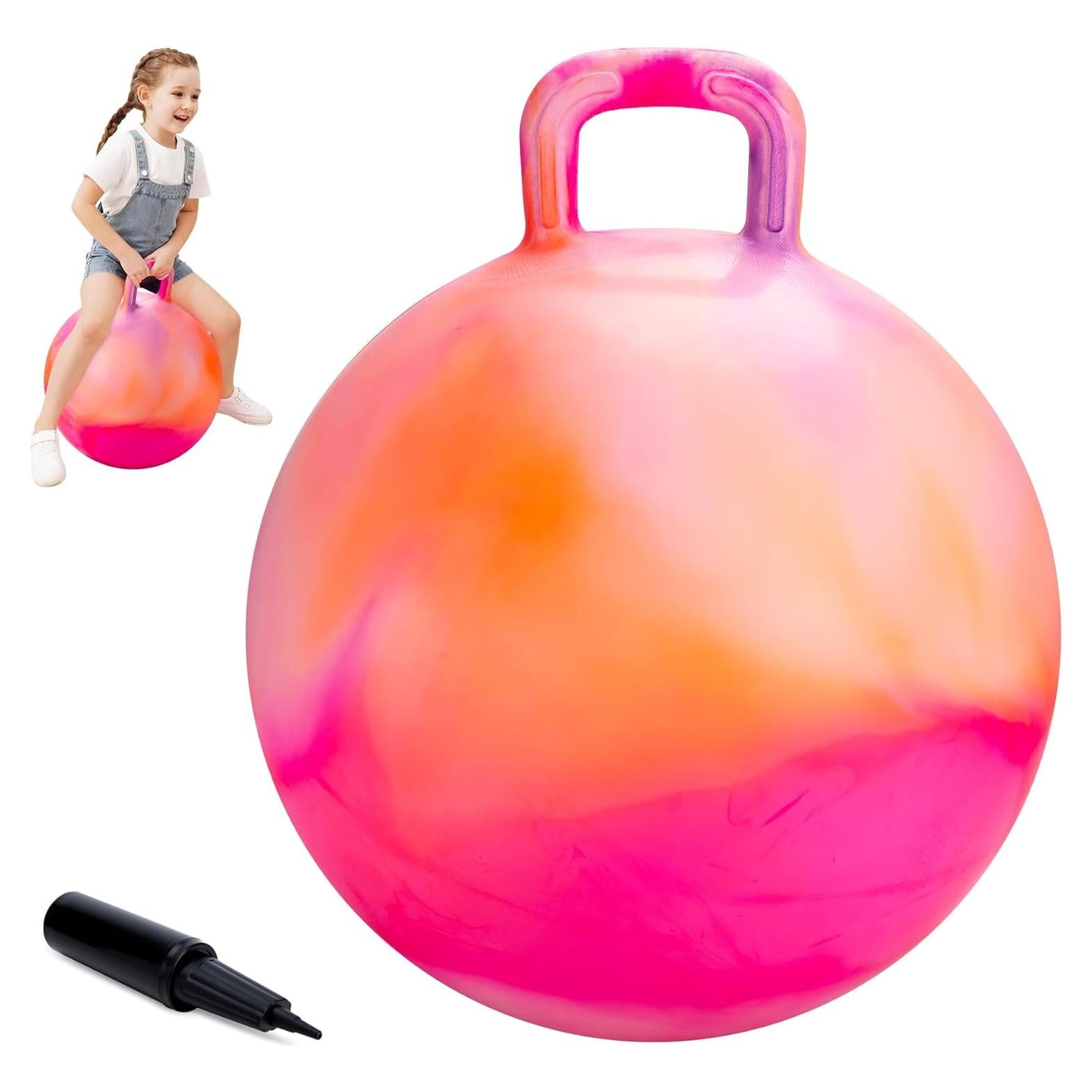 Pelota Saltarina ZOOJOY Nubes Naranjas 45cm para Niños 3-8 Años