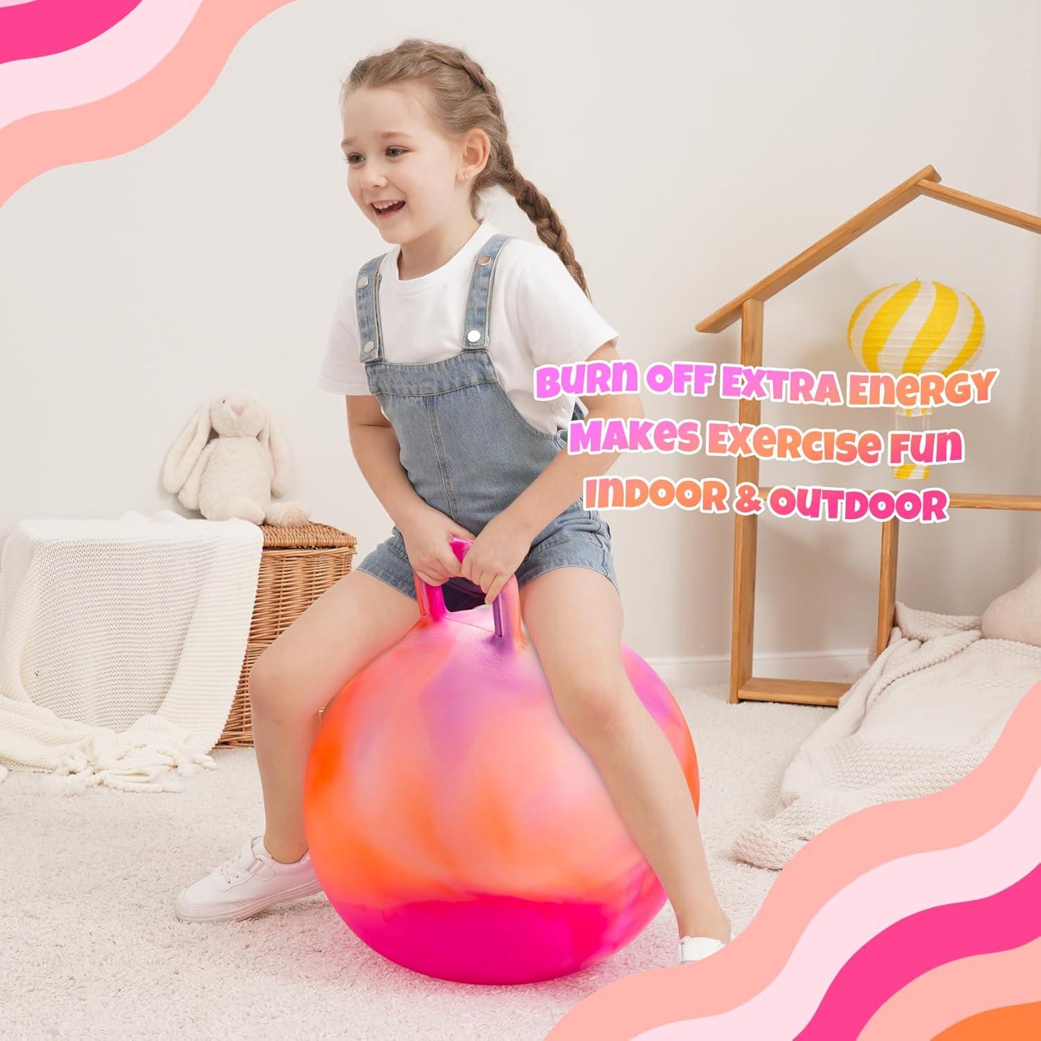 Pelota Saltarina ZOOJOY Nubes Naranjas 45cm para Niños 3-8 Años