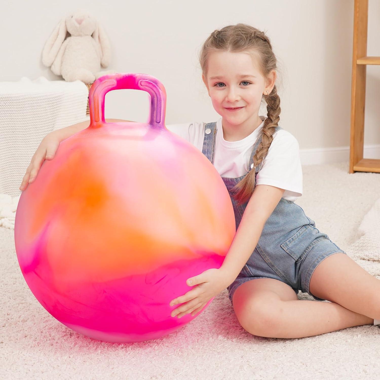 Pelota Saltarina ZOOJOY Nubes Naranjas 45cm para Niños 3-8 Años