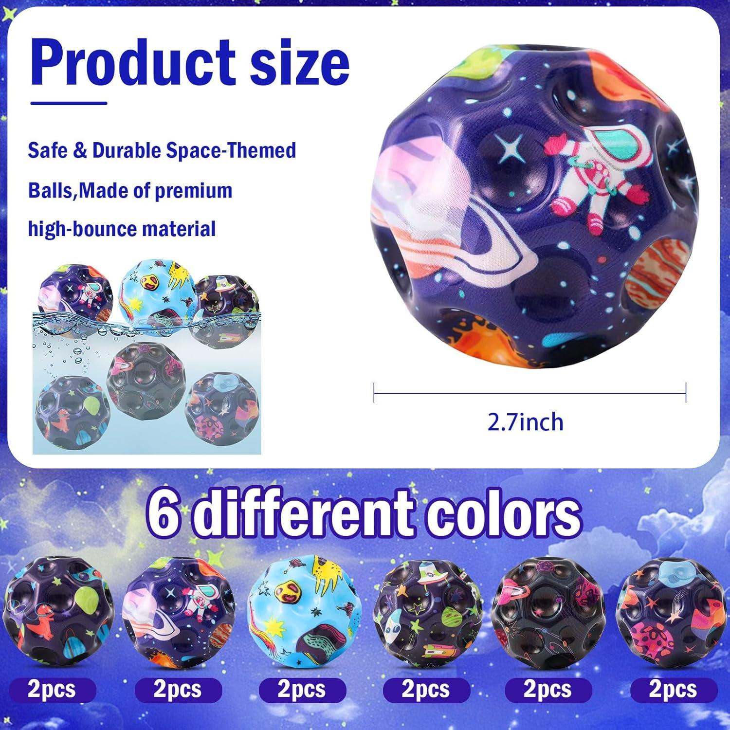 12 Pelotas Rebotadoras Coloridas YVBBHE para Niños 6.86 cm