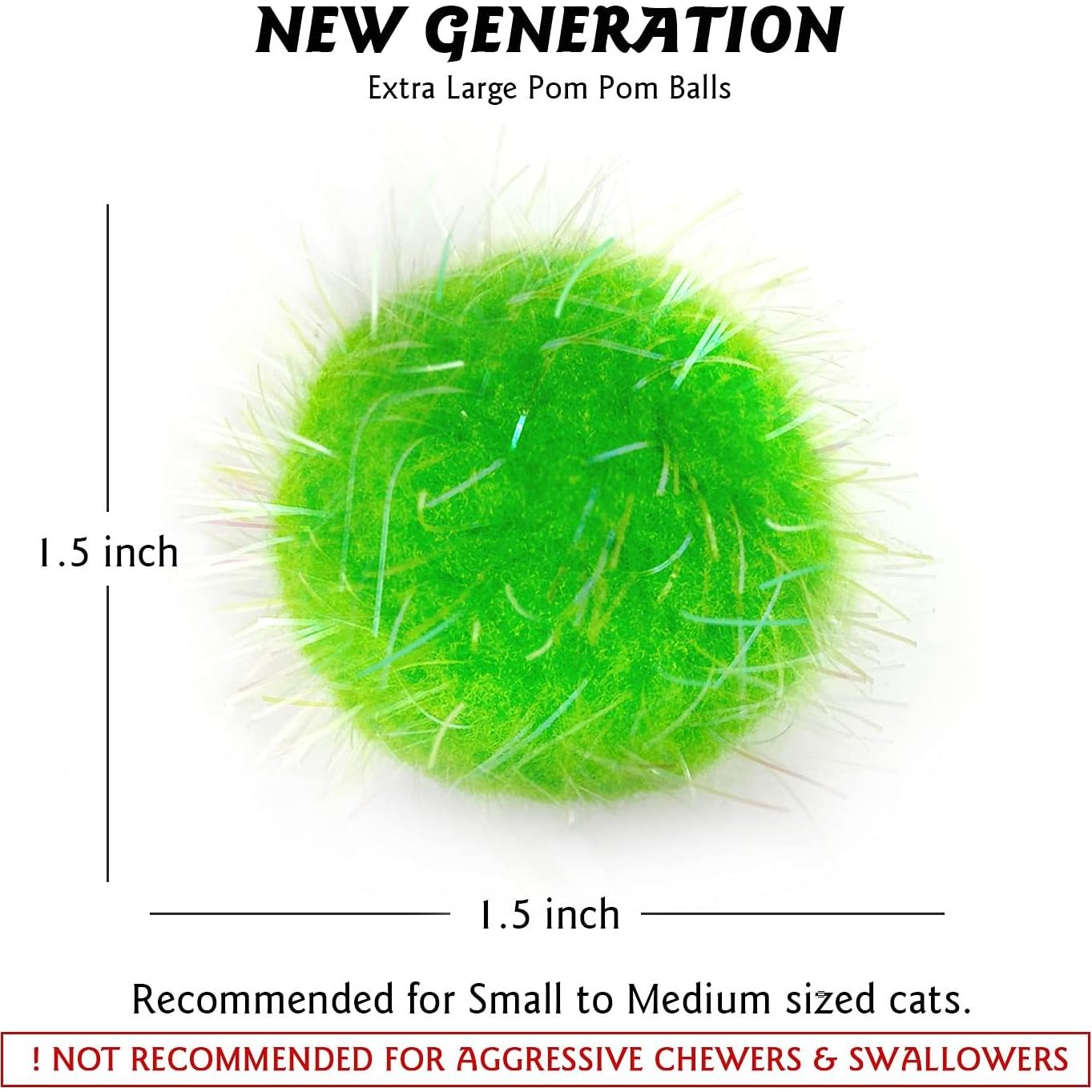 20 Pelotas de Juguete para Gatos Rimobul 3.81 cm Brillantes