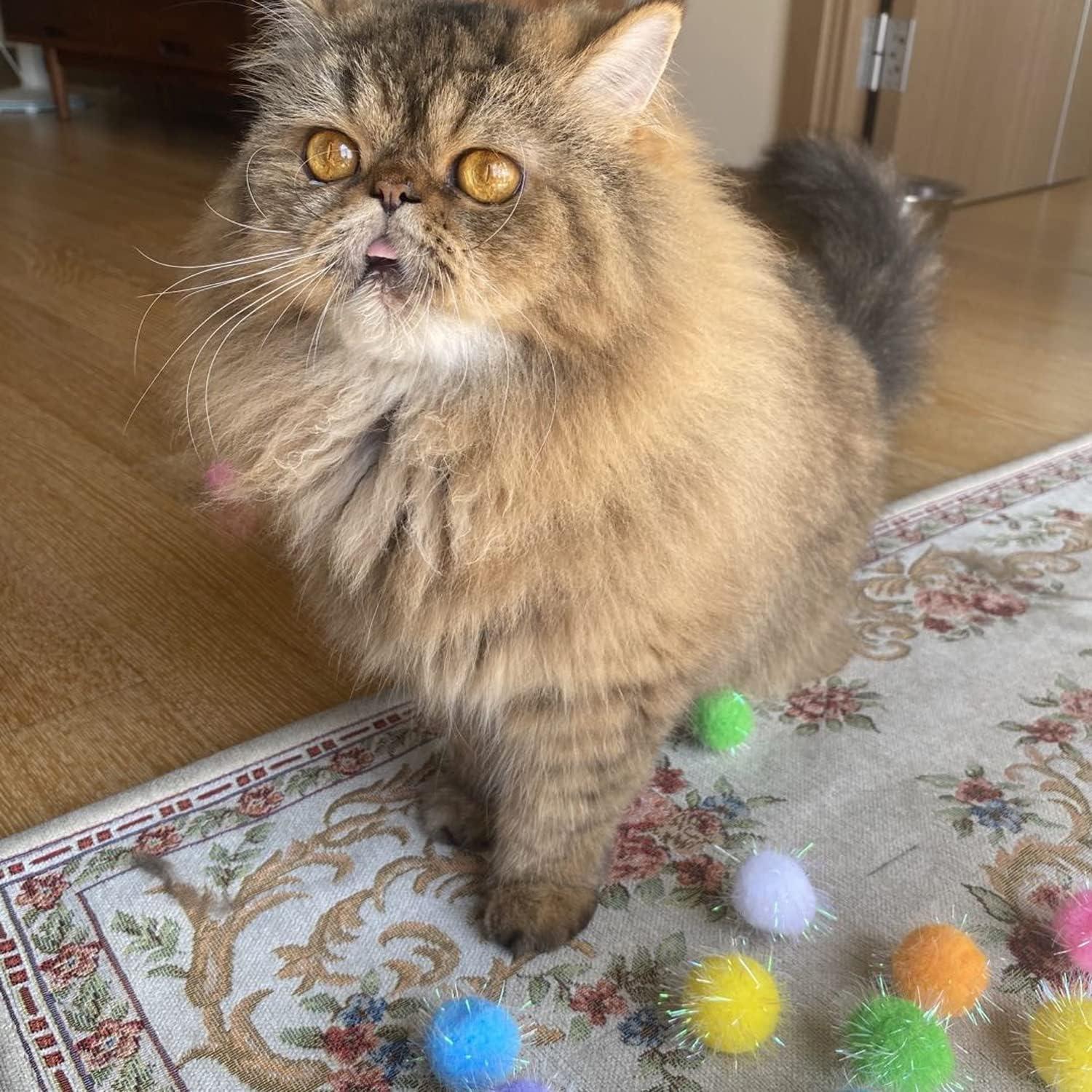 20 Pelotas de Juguete para Gatos Rimobul 3.81 cm Brillantes