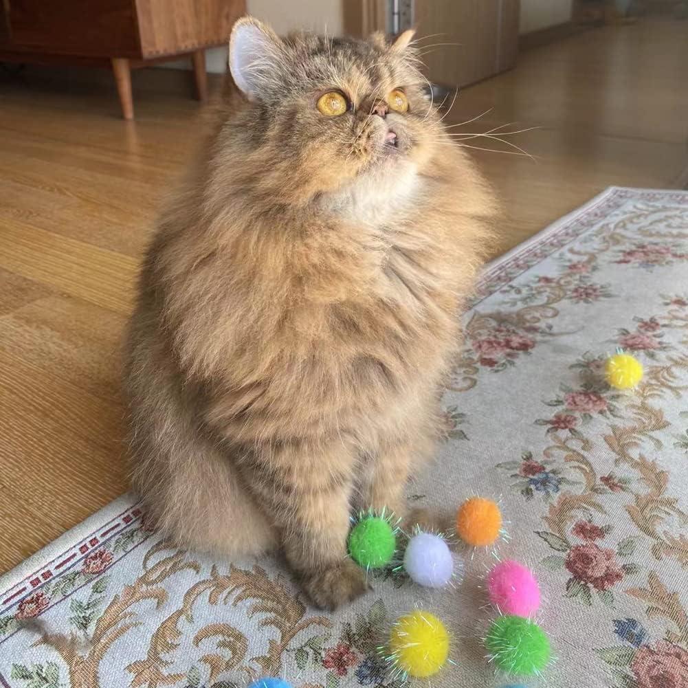 20 Pelotas de Juguete para Gatos Rimobul 3.81 cm Brillantes