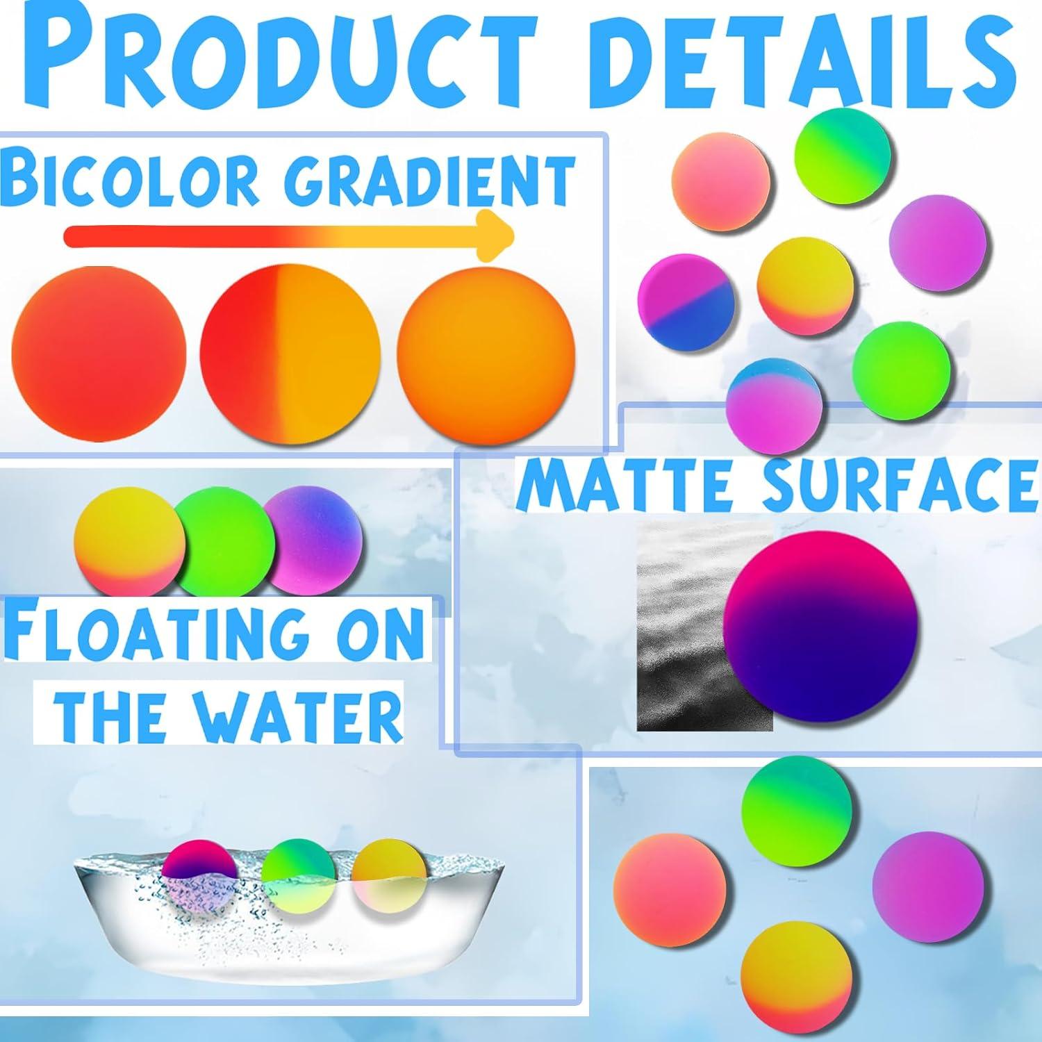 50 Pelotas Rebotadoras de Goma Whkvnng 32mm Multicolor