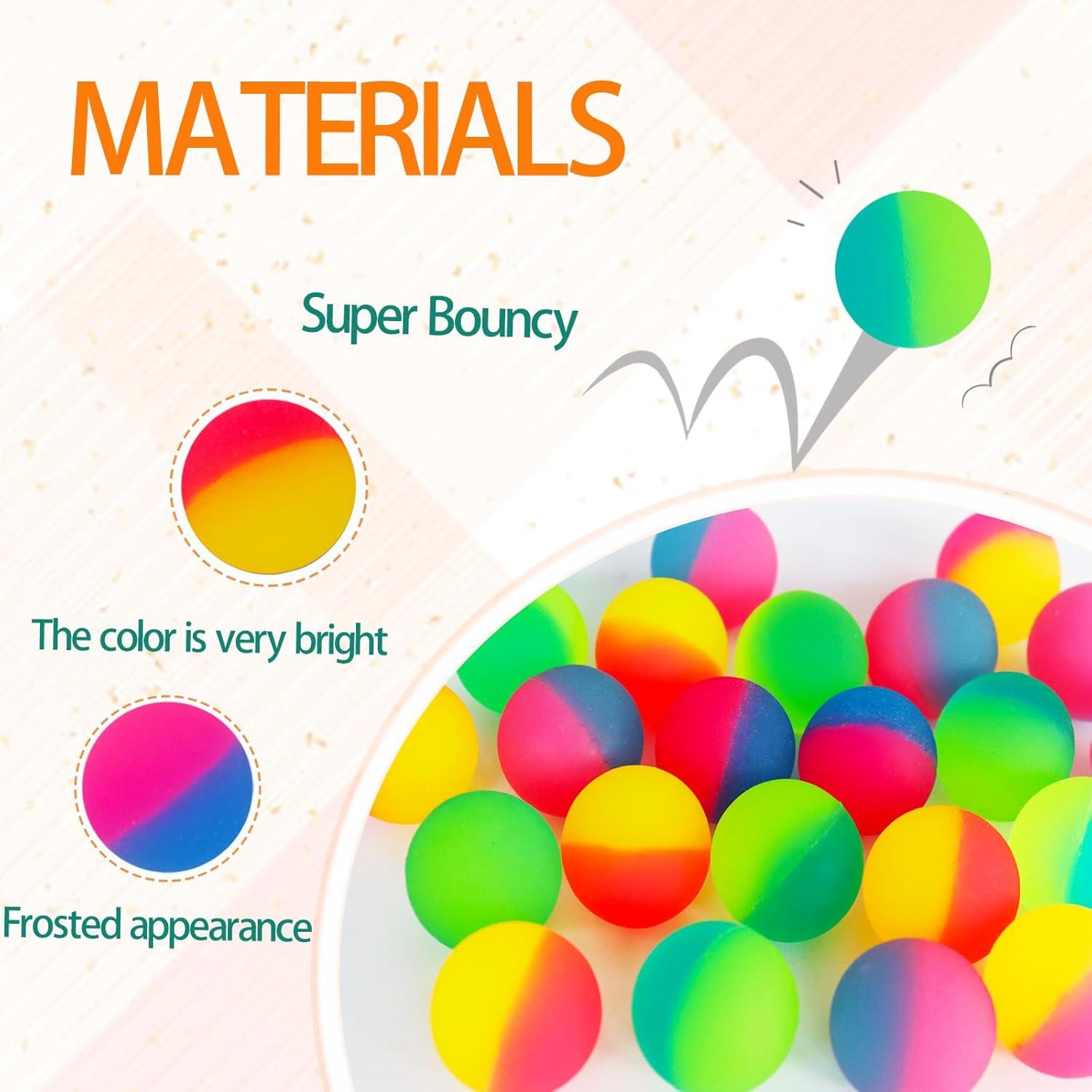 40 Pelotas Rebotadoras de Goma Irrmshr 32 mm Colores Brillantes