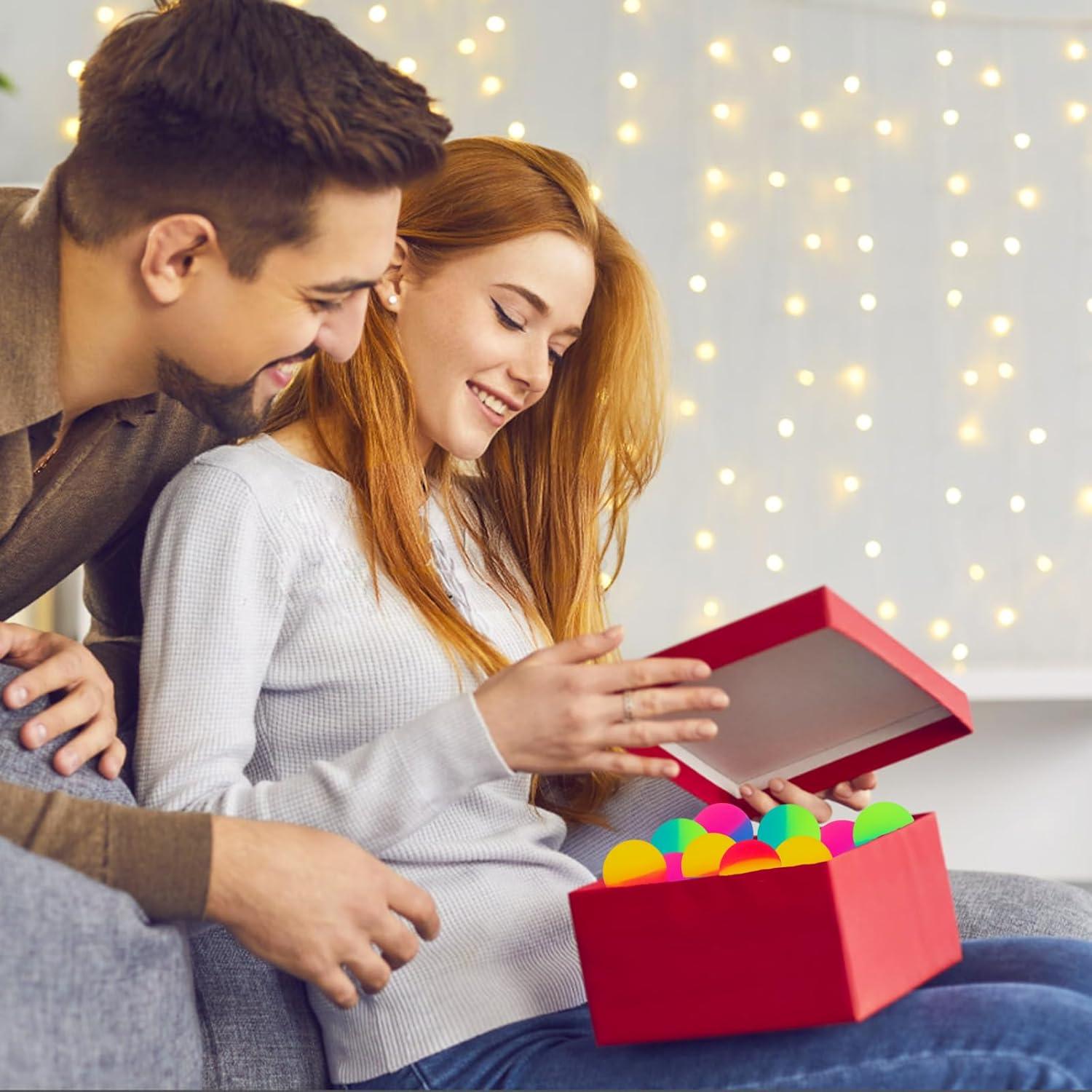 40 Pelotas Rebotadoras de Goma Irrmshr 32 mm Colores Brillantes