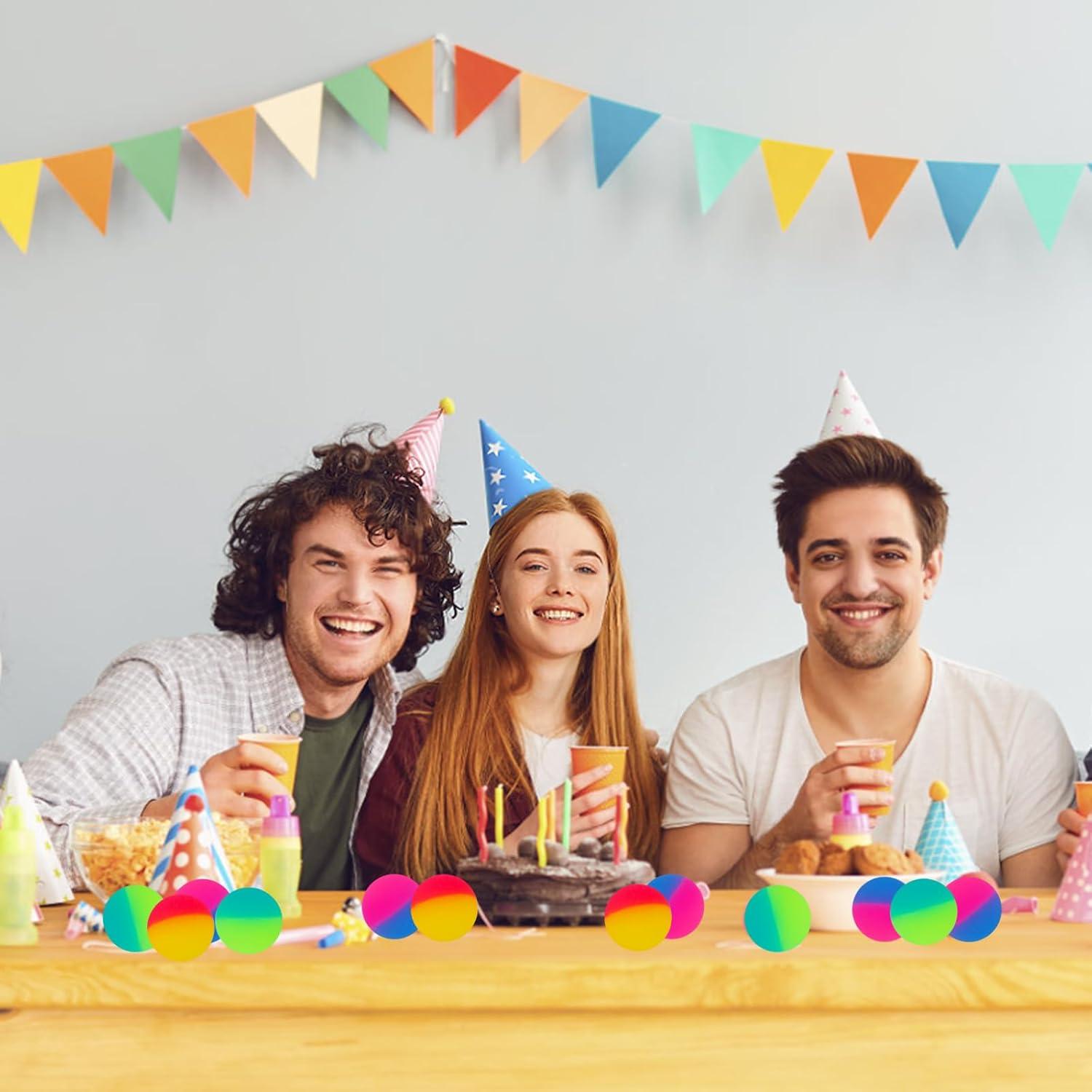 40 Pelotas Rebotadoras de Goma Irrmshr 32 mm Colores Brillantes