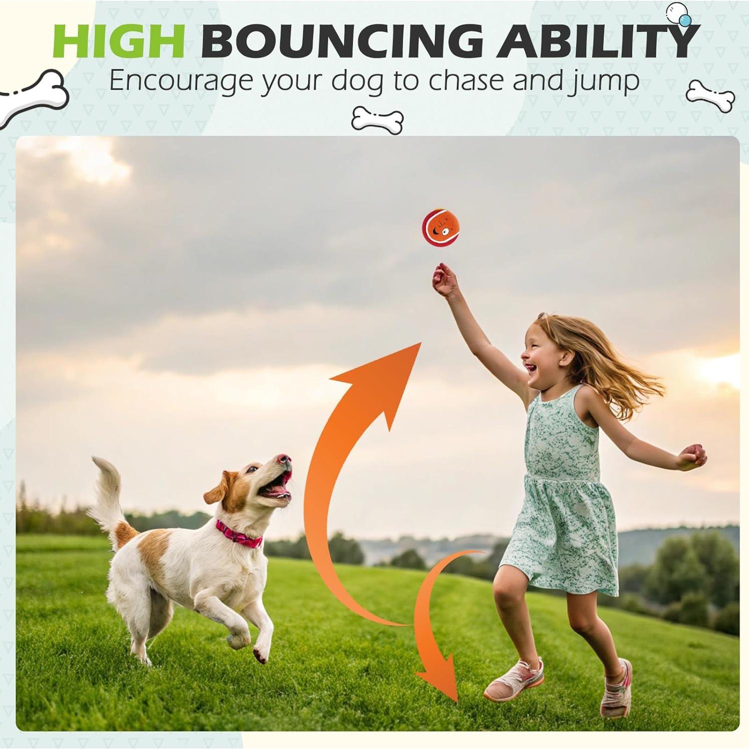 Pelotas de Tenis para Perros EXPAWLORER - Paquete de 12, 6.35 cm