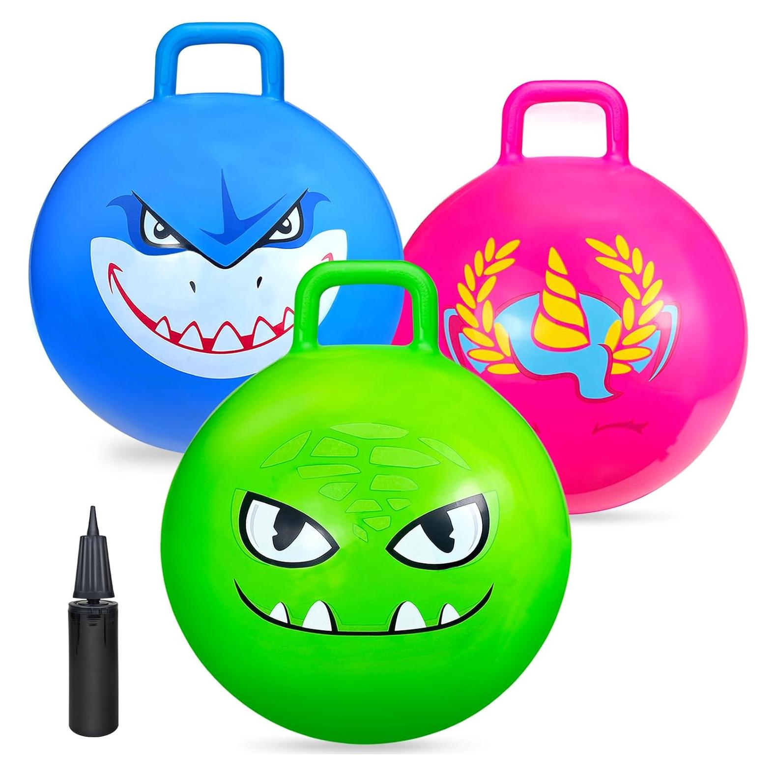 Pelotas Rebotadoras Hymaz 3P de 45 cm con Mangos para Niños