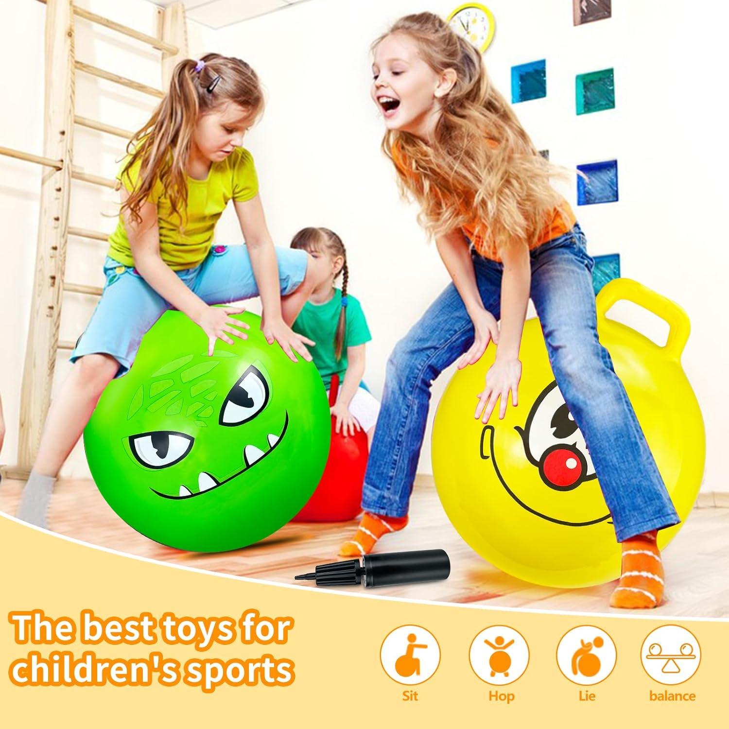 Pelotas Rebotadoras Hymaz 3P de 45 cm con Mangos para Niños