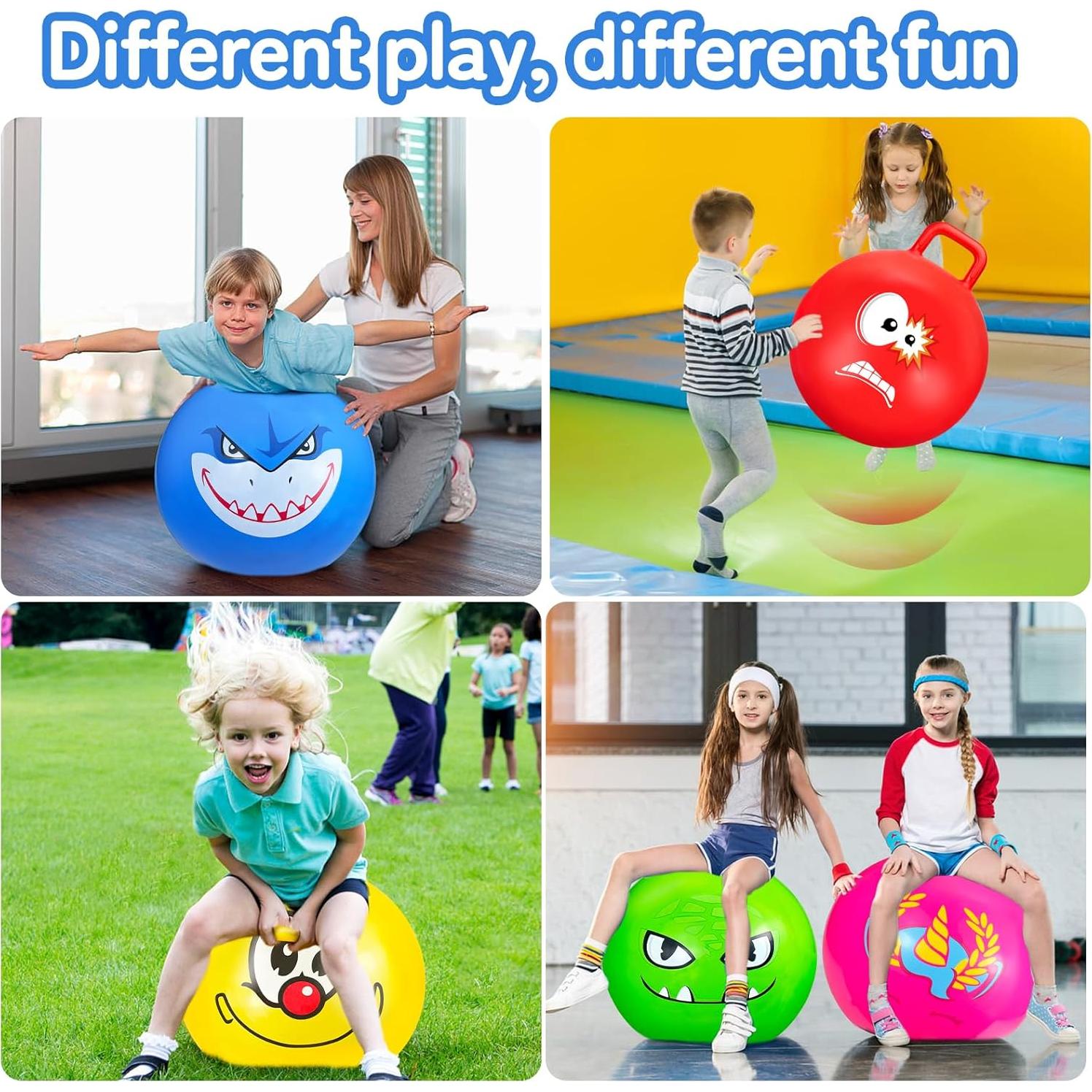 Pelotas Rebotadoras Hymaz 3P de 45 cm con Mangos para Niños