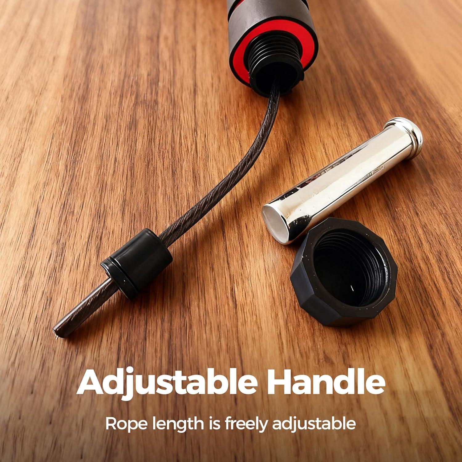 Cuerda de Salto Ajustable Genérico 2.74m Sin Enredos PVC