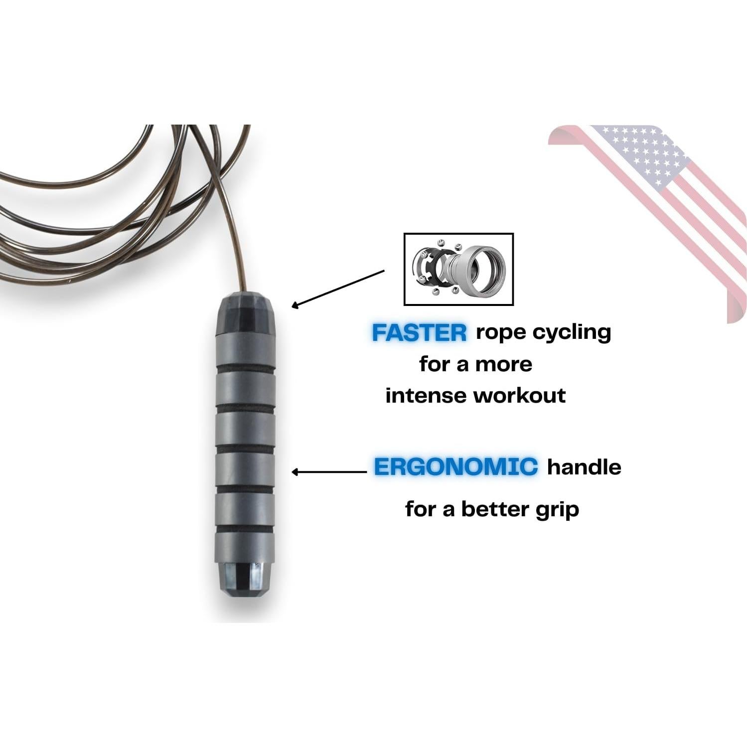 Cuerda para Saltar Genérico 203 cm Ajustable Antienredos