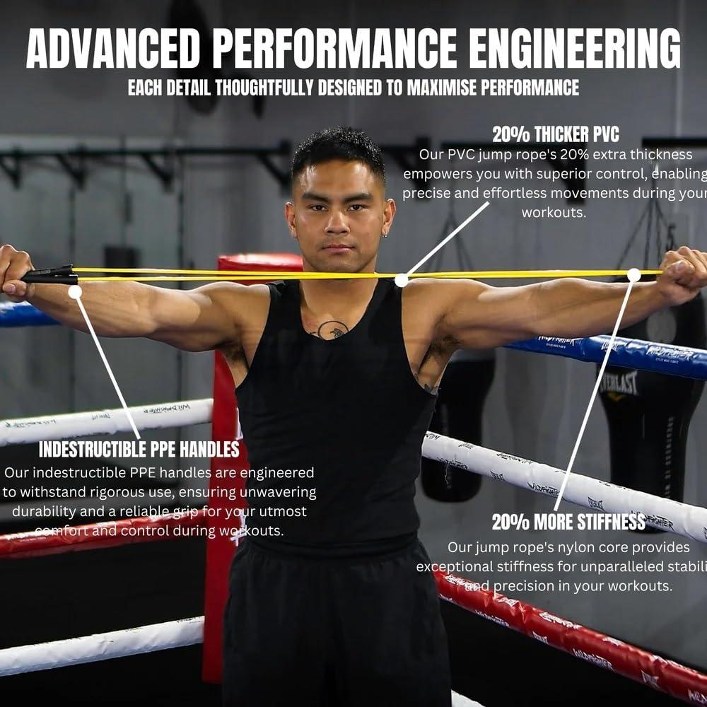 Cuerda para Saltar Ajustable JDU Athletics Rosa 11FT - Boxeo