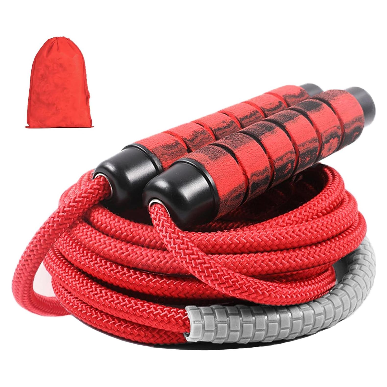 Cuerda de Salto Ajustable TIMEASY con Peso y Mango de Espuma