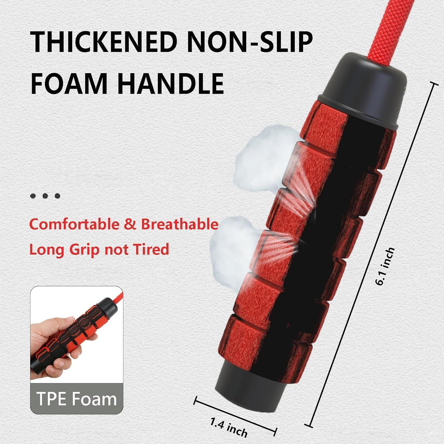 Cuerda de Salto Ajustable TIMEASY con Peso y Mango de Espuma