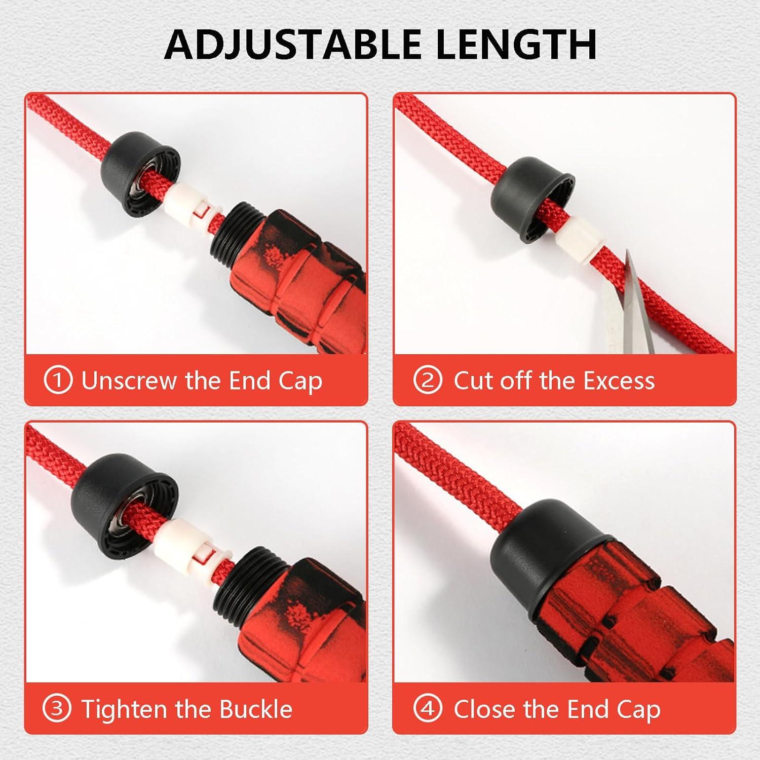 Cuerda de Salto Ajustable TIMEASY con Peso y Mango de Espuma