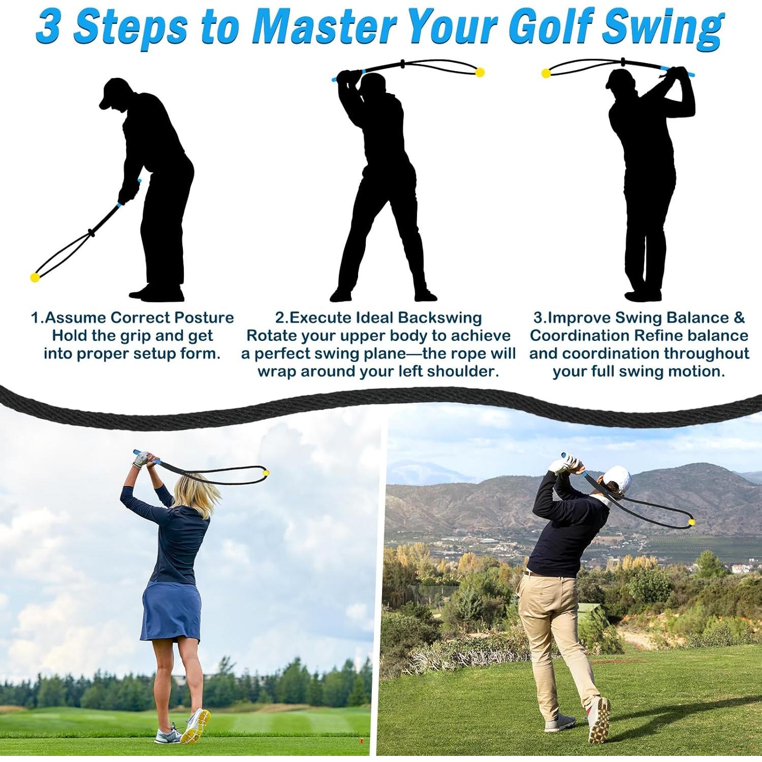 Entrenador de Swing de Golf NewShot Cuerda Premium 0.45kg