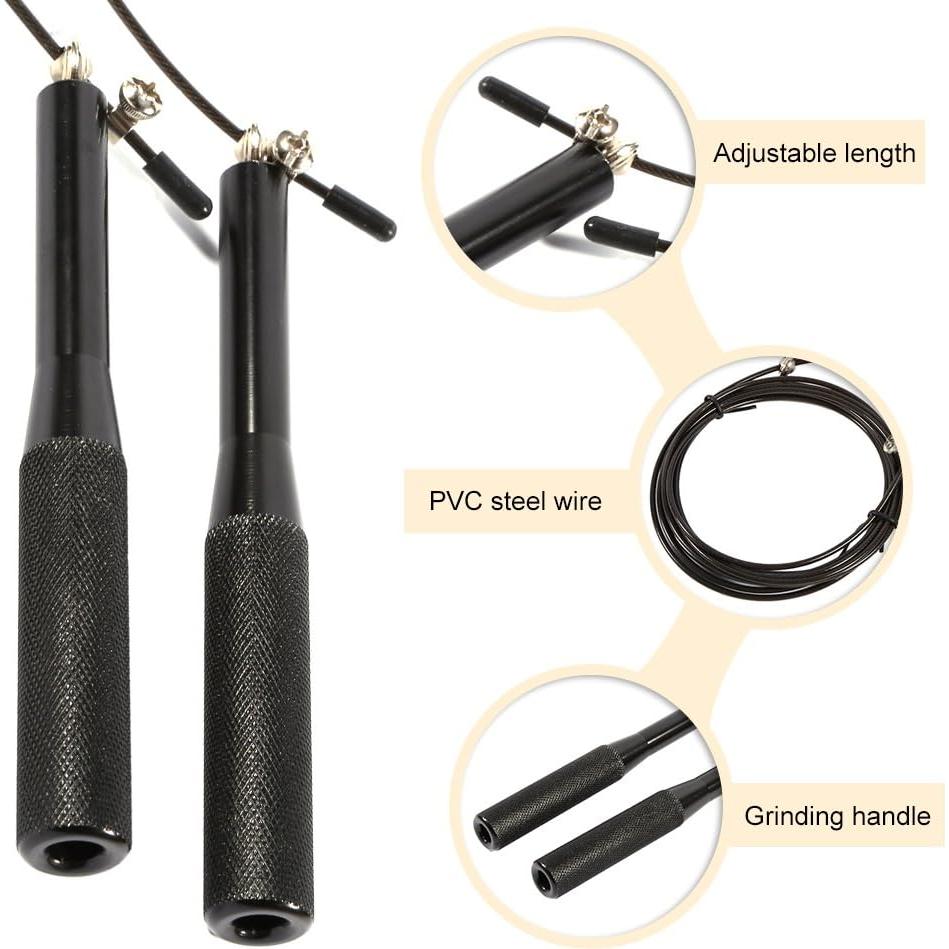 Cuerda de Saltar Ajustable Yosoo de Aluminio y Acero PVC 3m