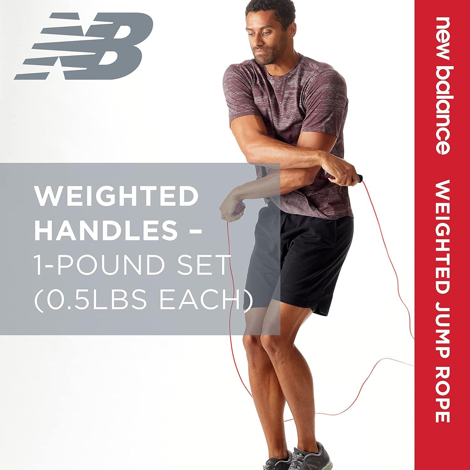 Cuerda de Salto con Peso New Balance 2.74m Ajustable Roja