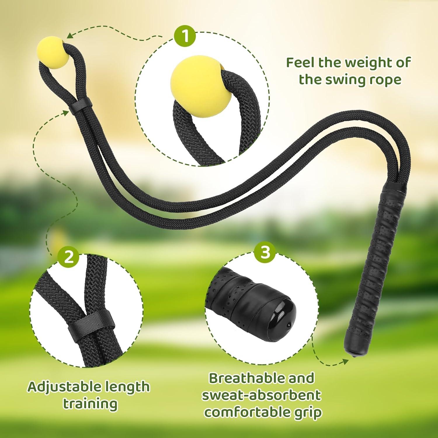 Conjunto Entrenador de Swing de Golf HOMIEE ST01 - Cuerda y Banda Correctora